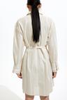 linen-blend shirt dress