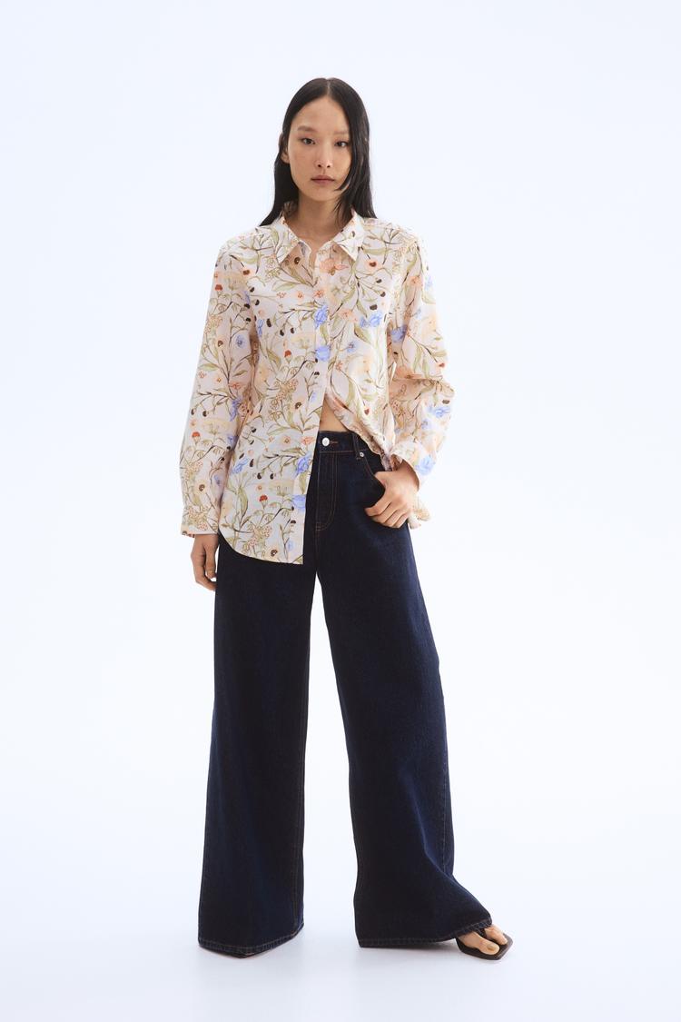 linen-blend shirt