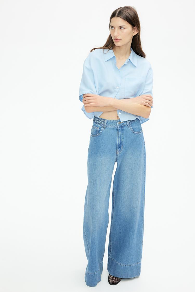 linen-blend shirt