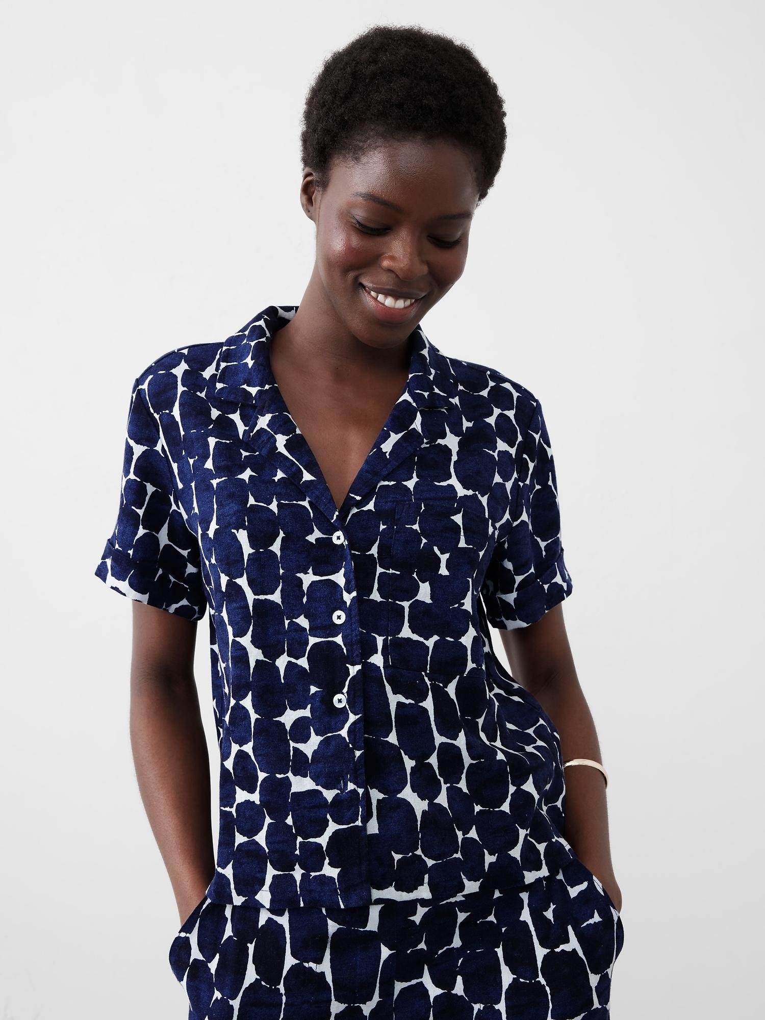 linen-blend shirt