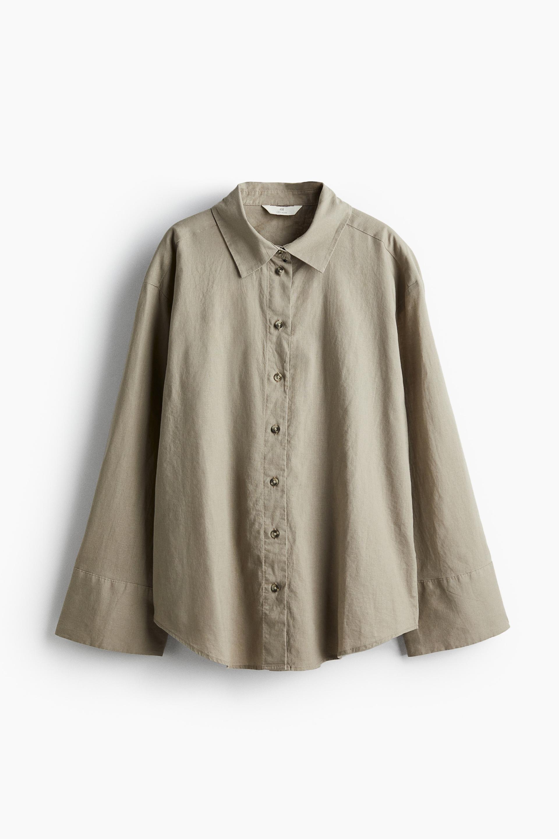 linen-blend shirt