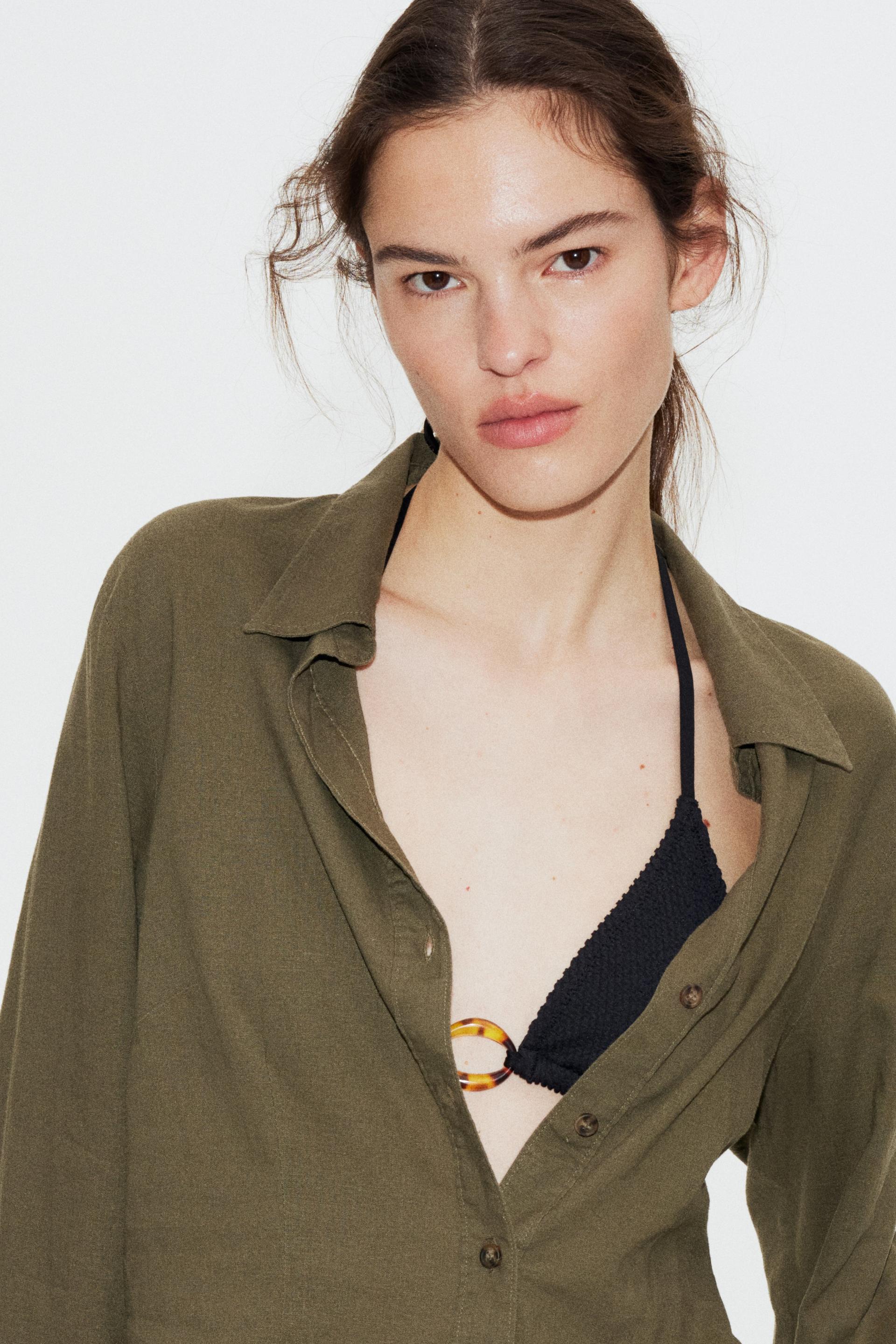 linen-blend shirt