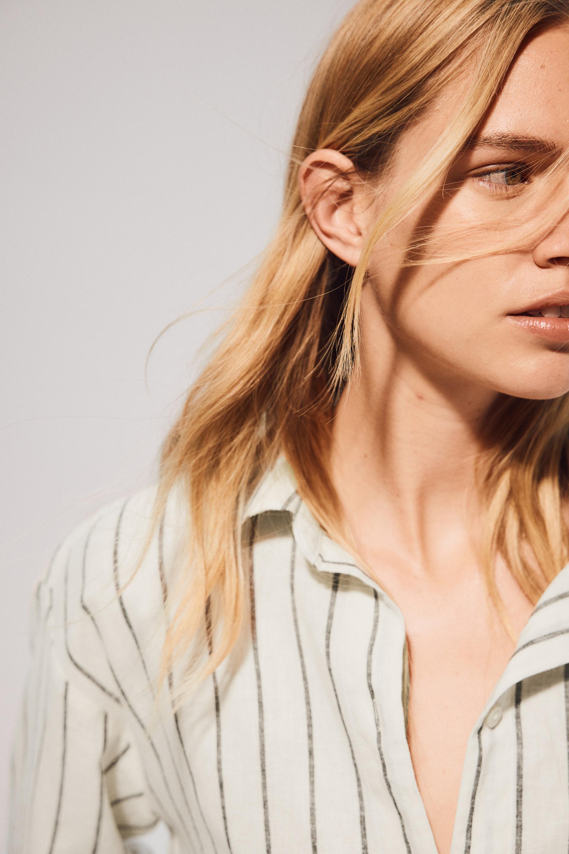 linen-blend shirt
