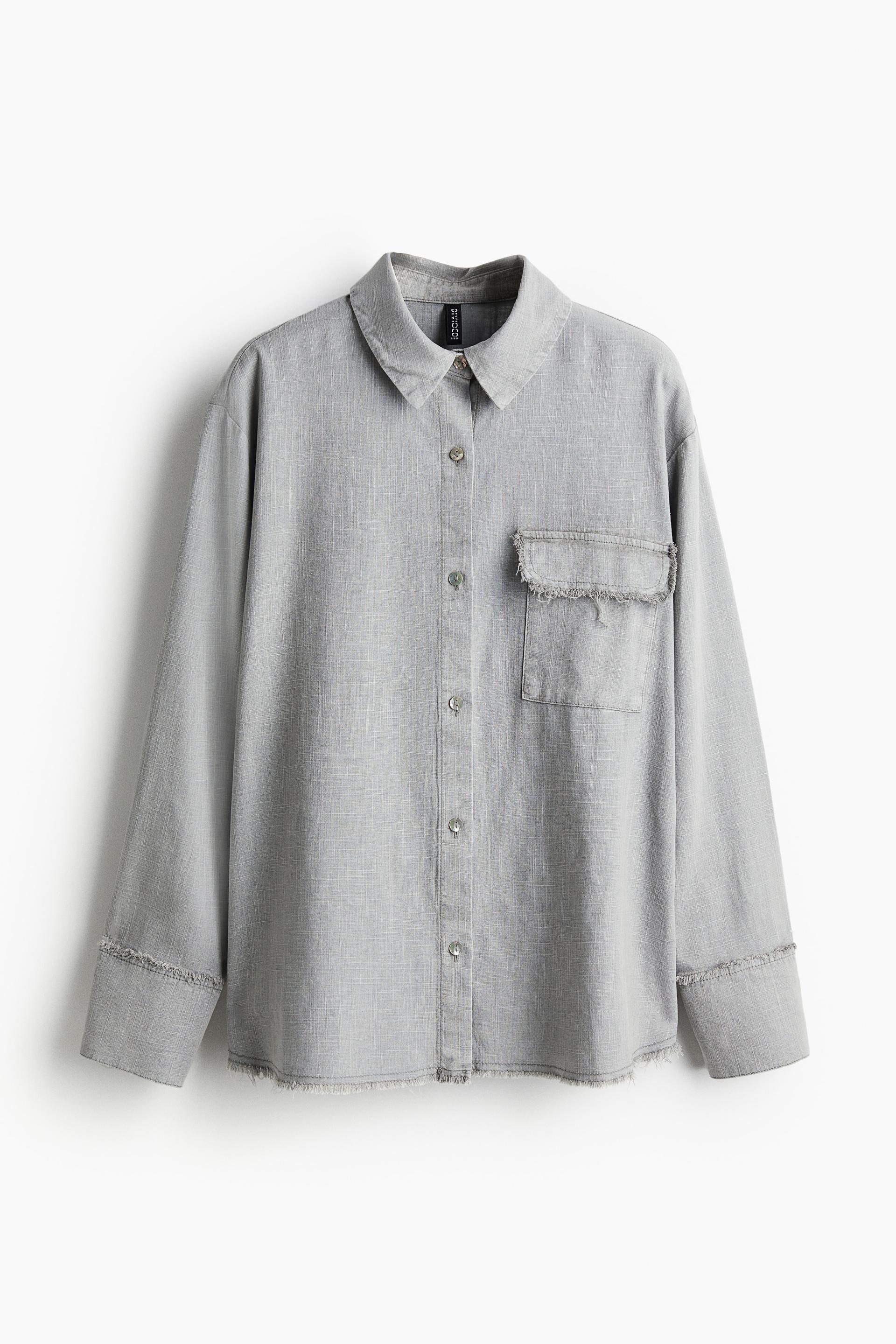 linen-blend shirt
