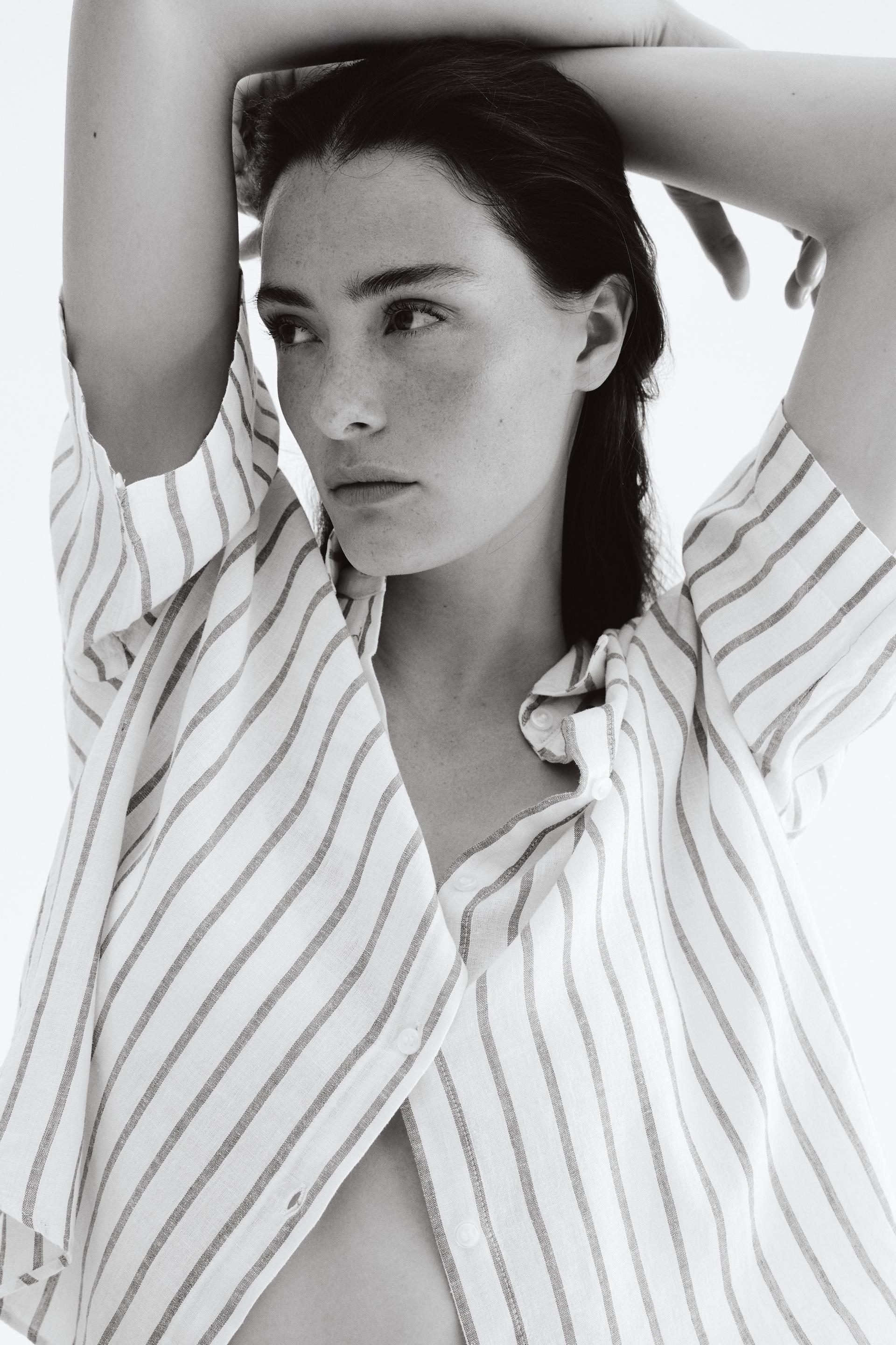 linen-blend shirt