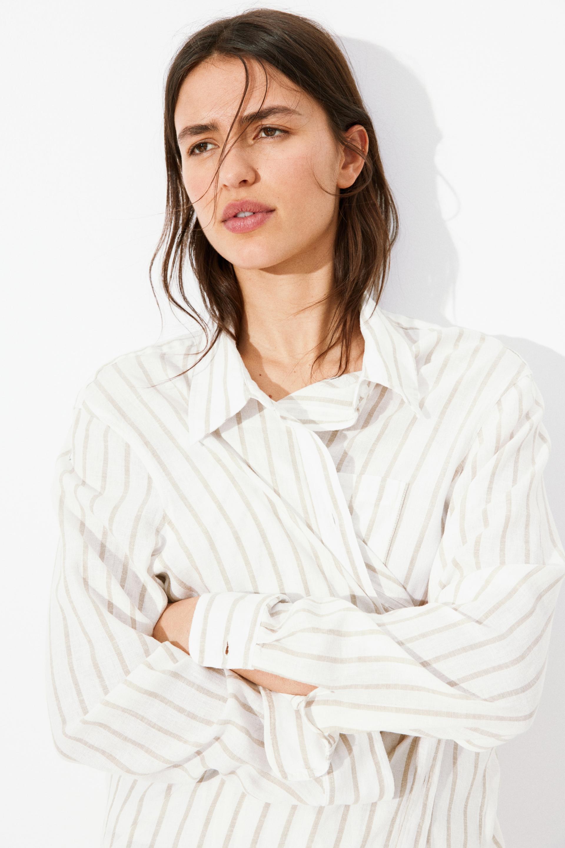 linen-blend shirt