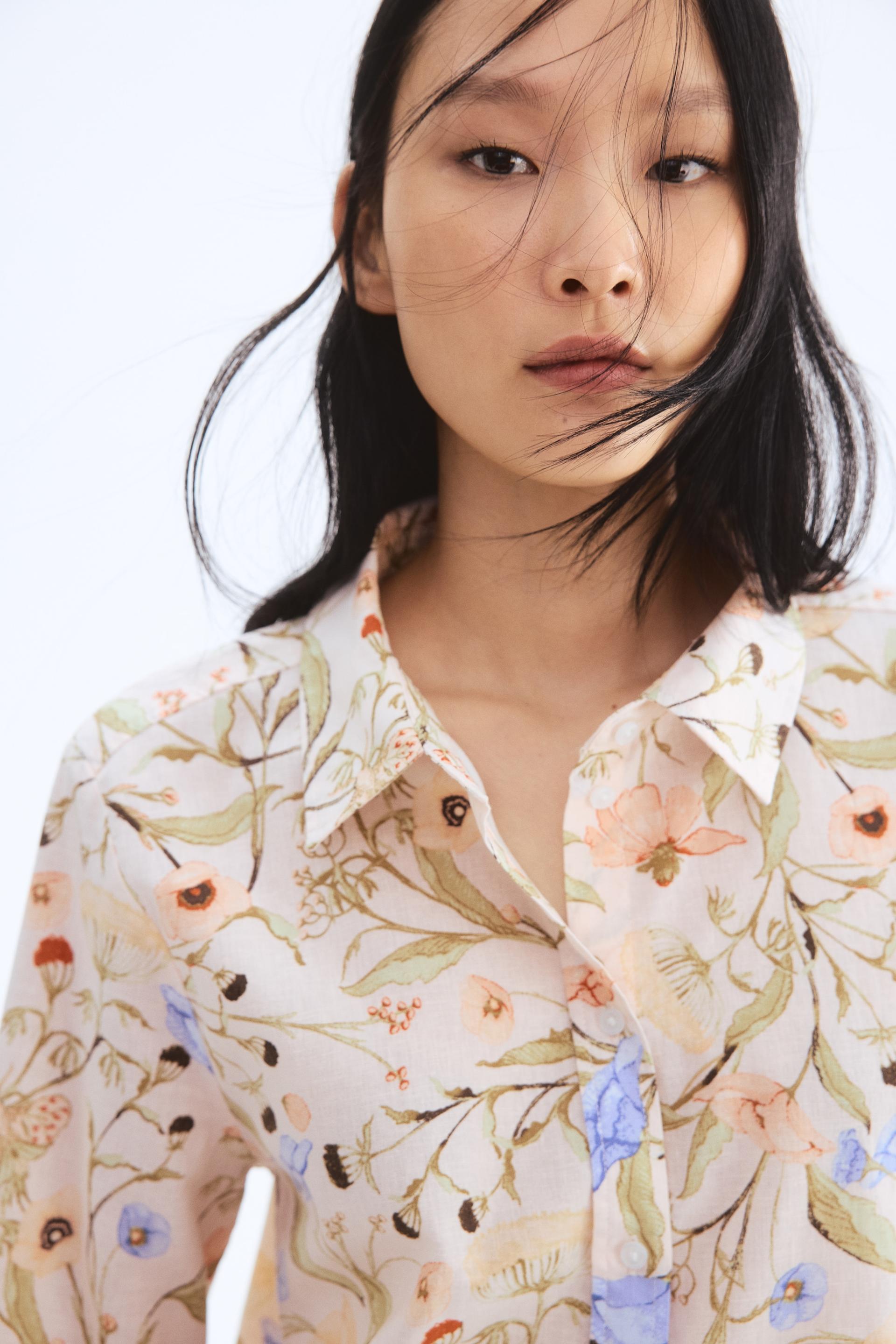 linen-blend shirt