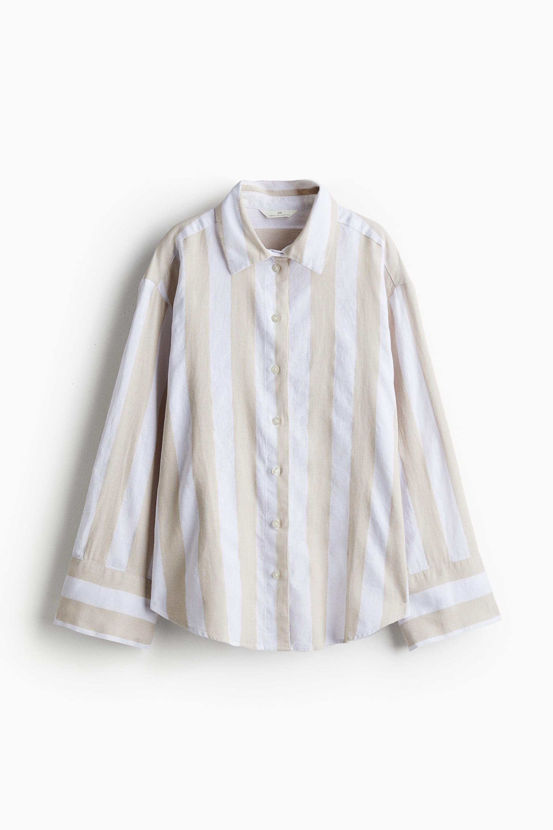 linen-blend shirt