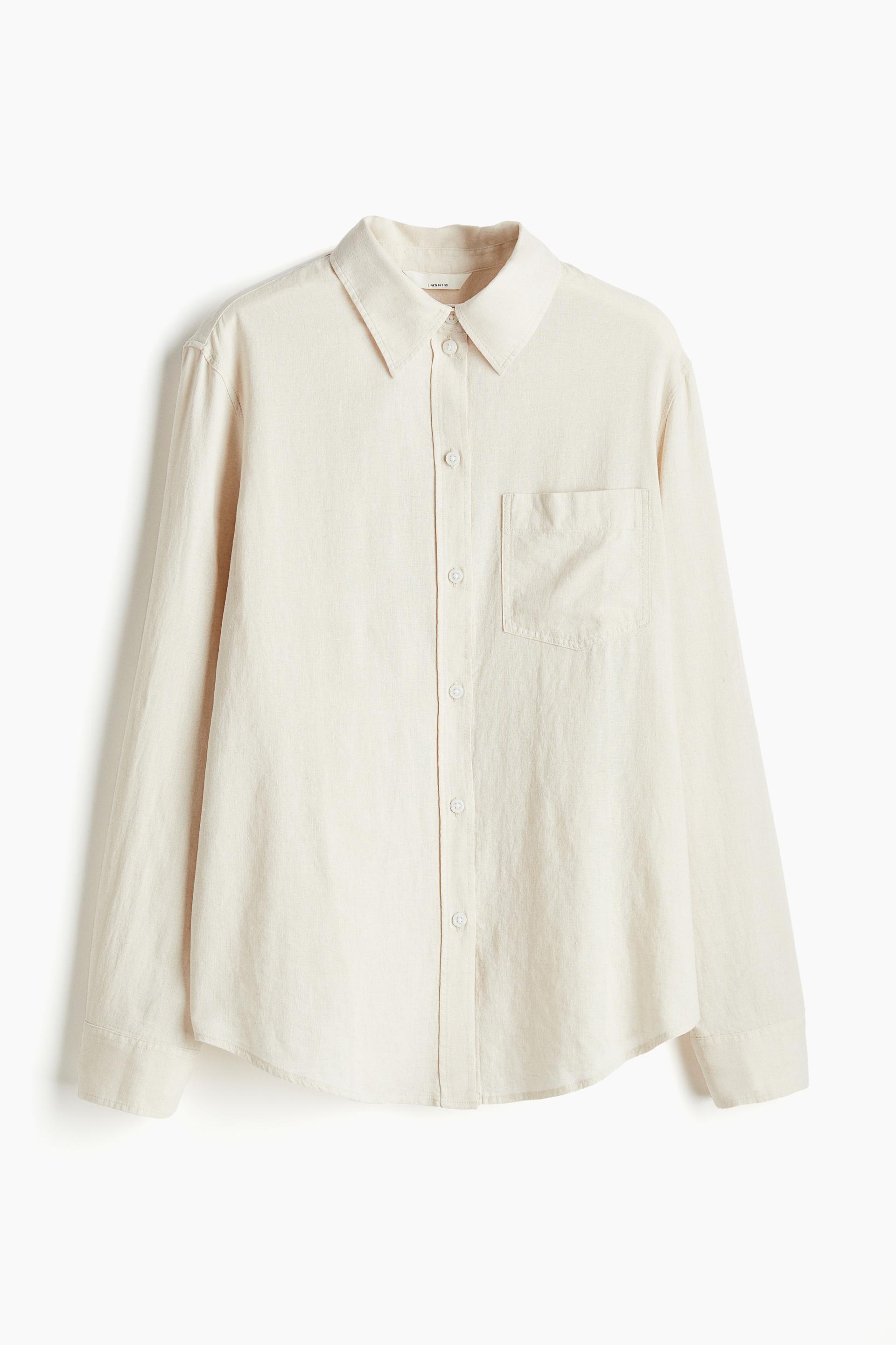 linen-blend shirt