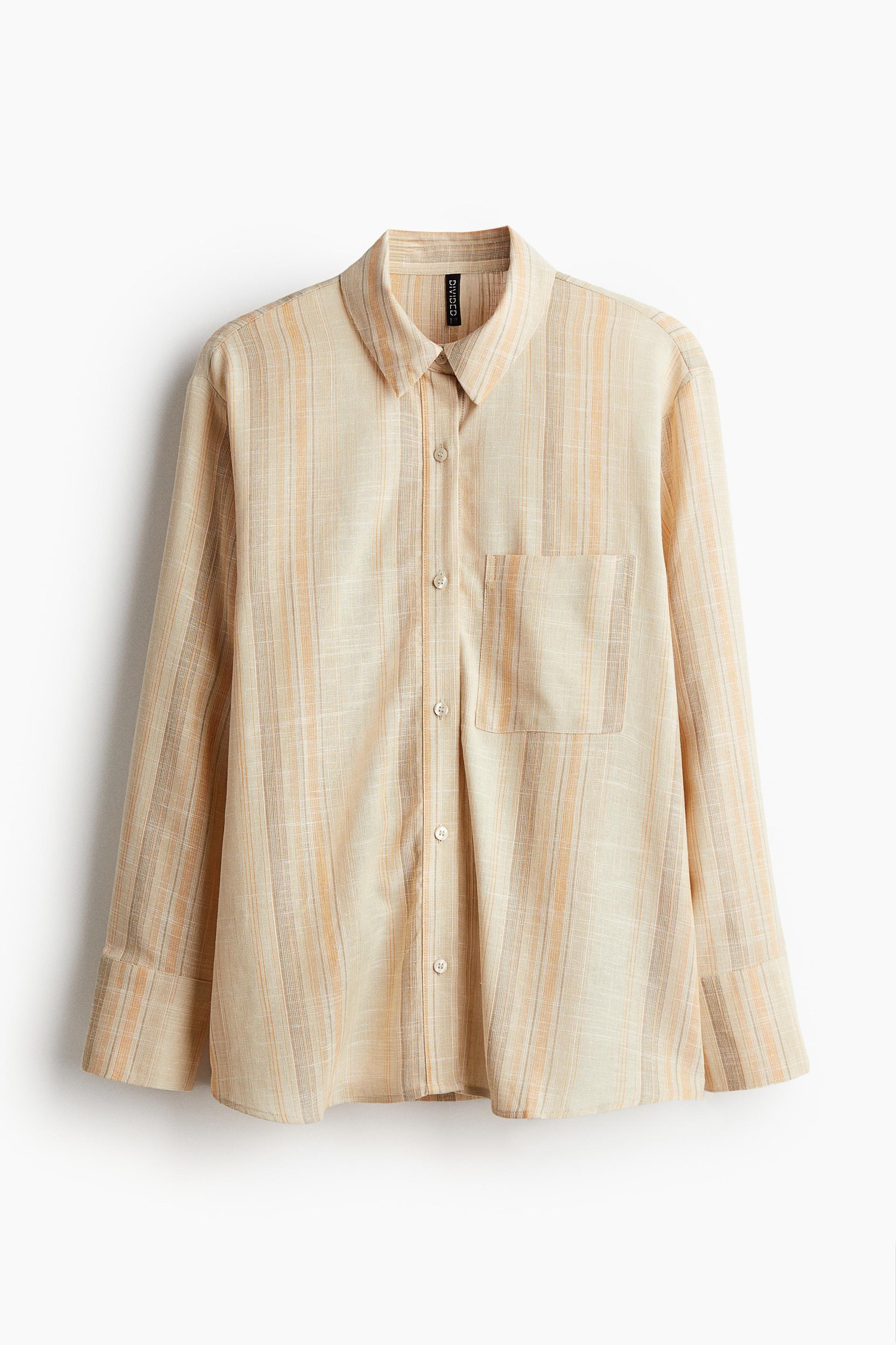 linen-blend shirt