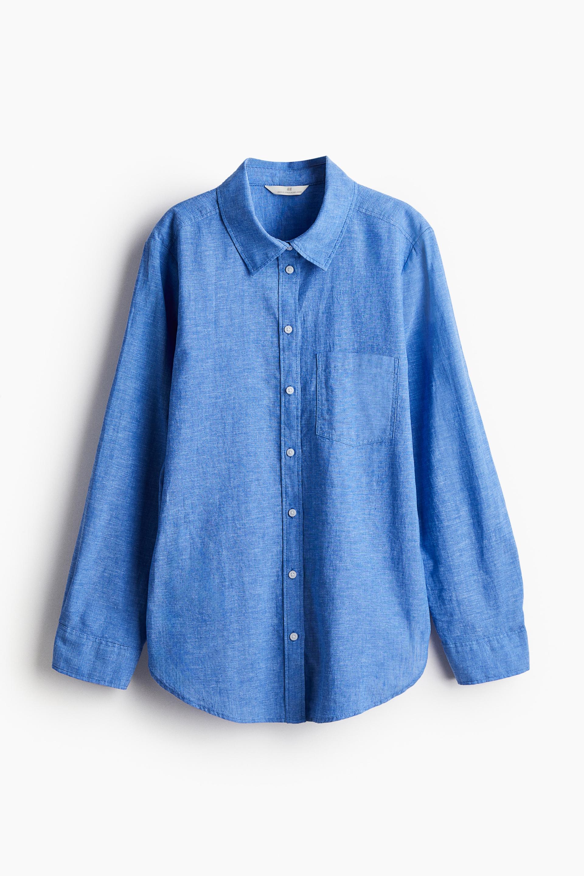 linen-blend shirt