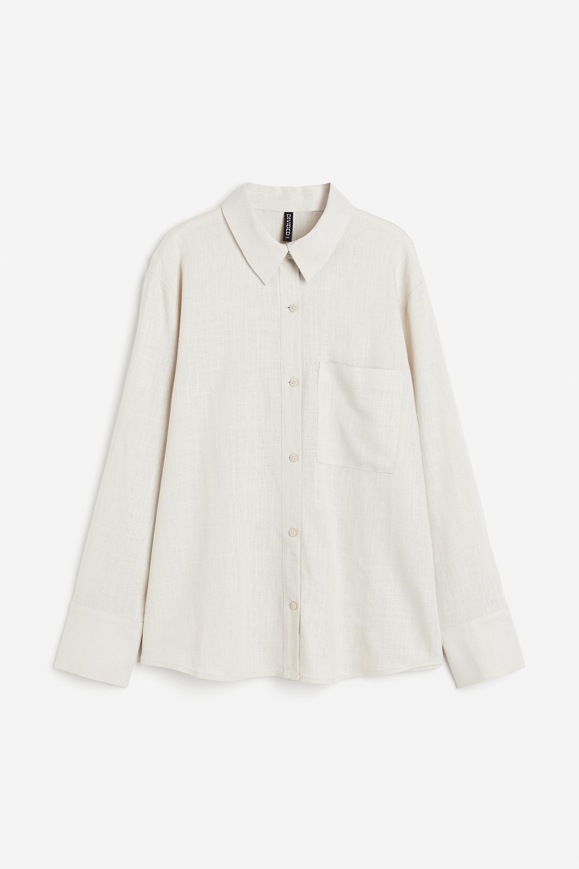 linen-blend shirt