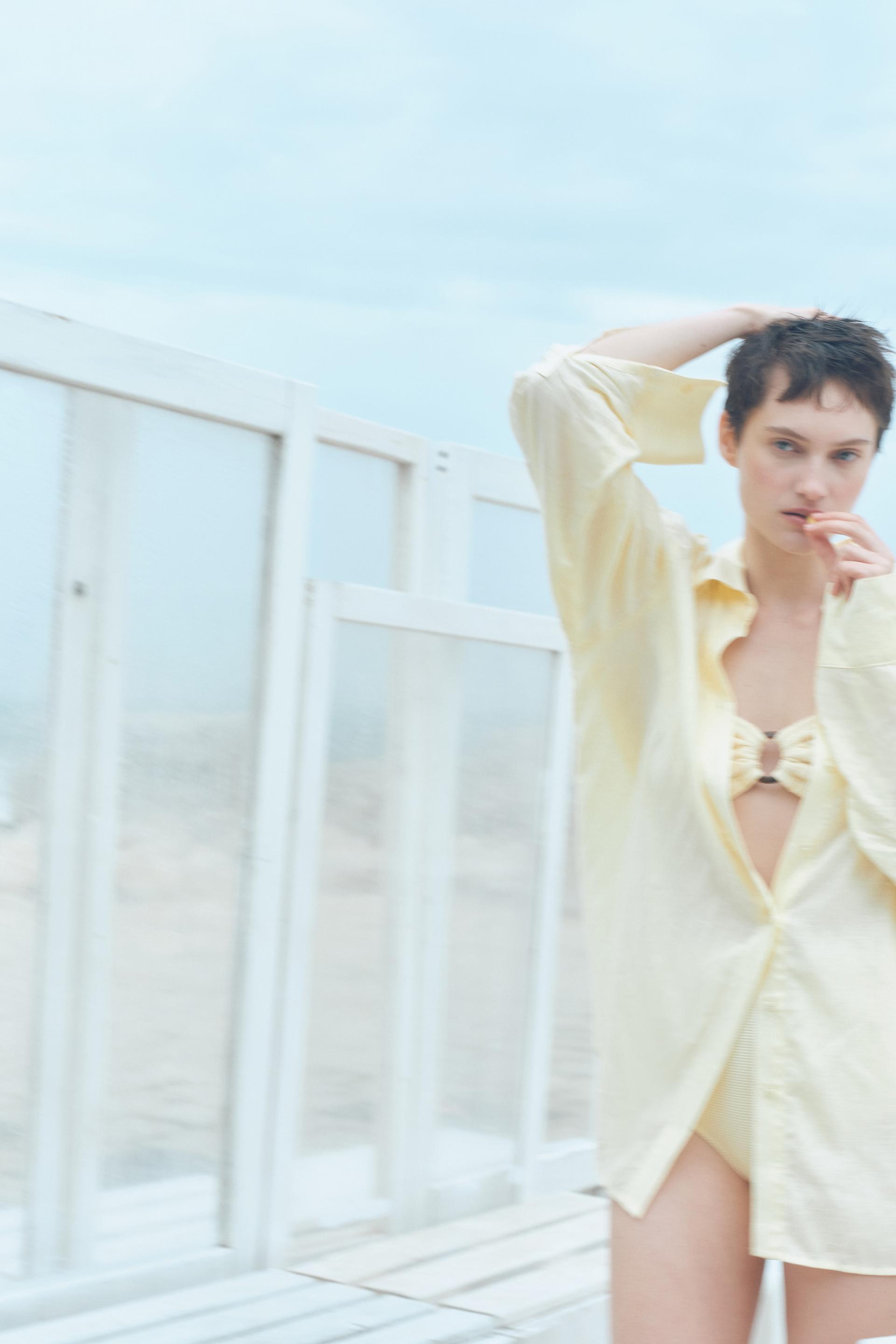 linen-blend shirt