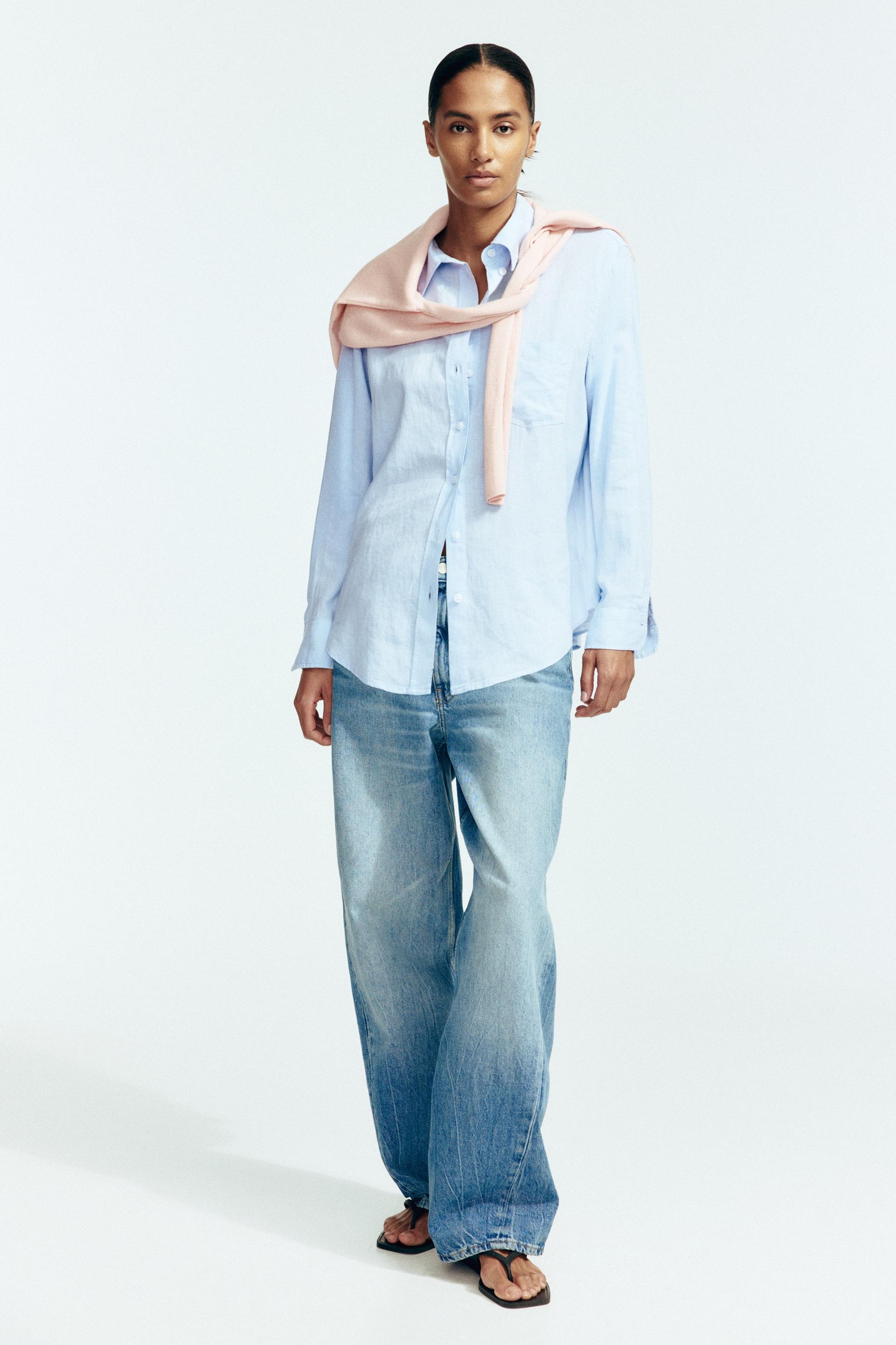 linen-blend shirt