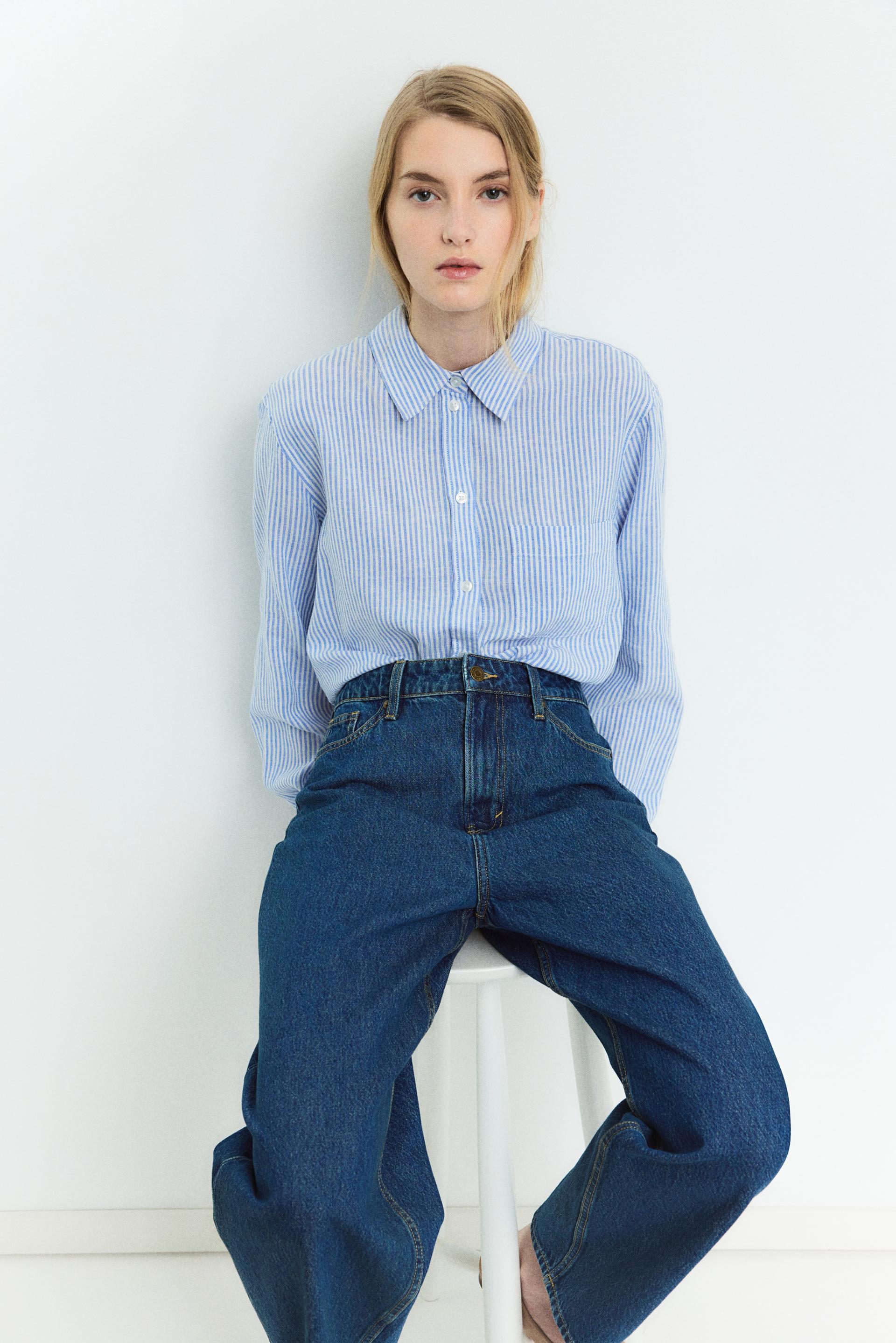linen-blend shirt