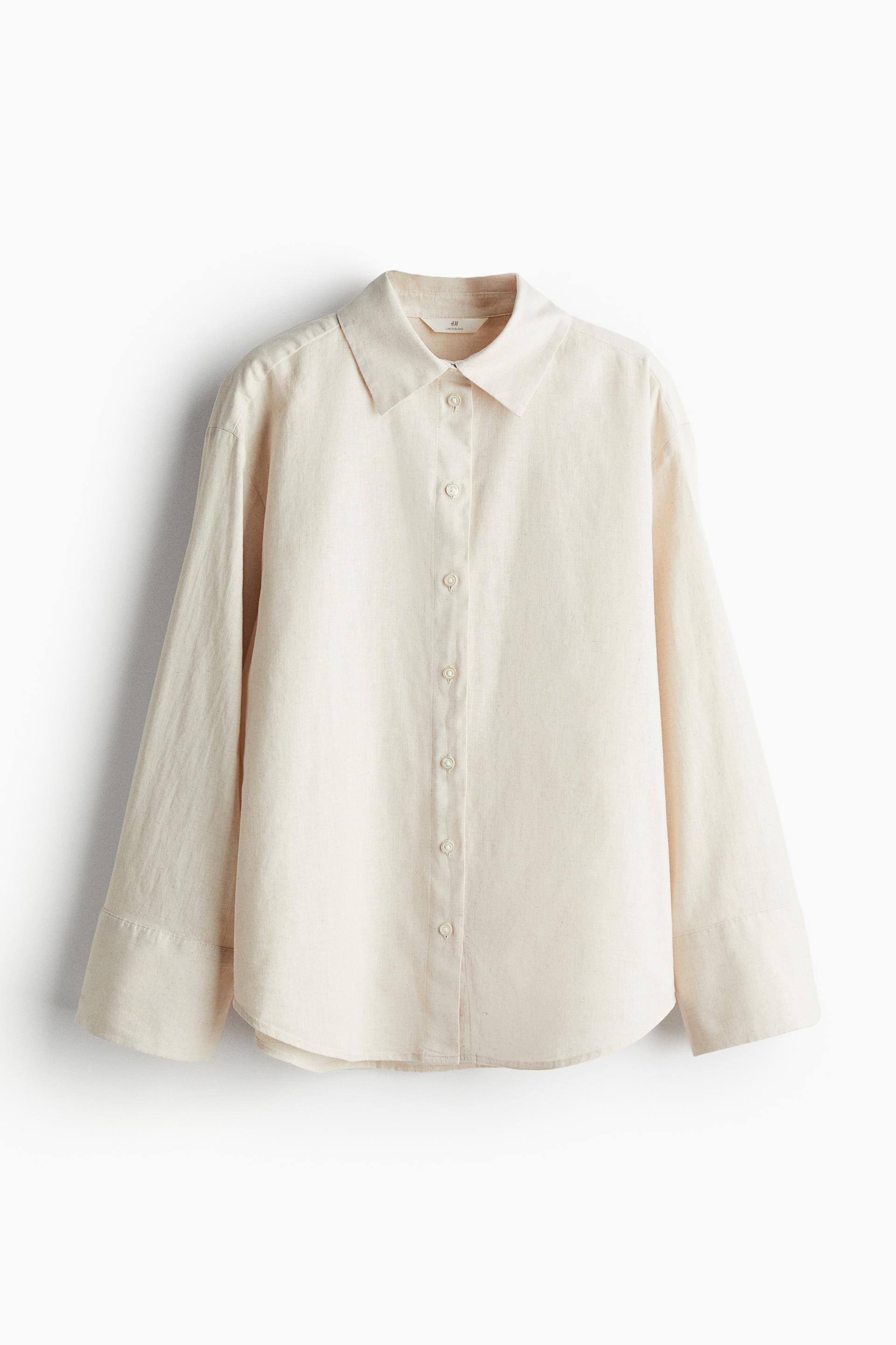 linen-blend shirt
