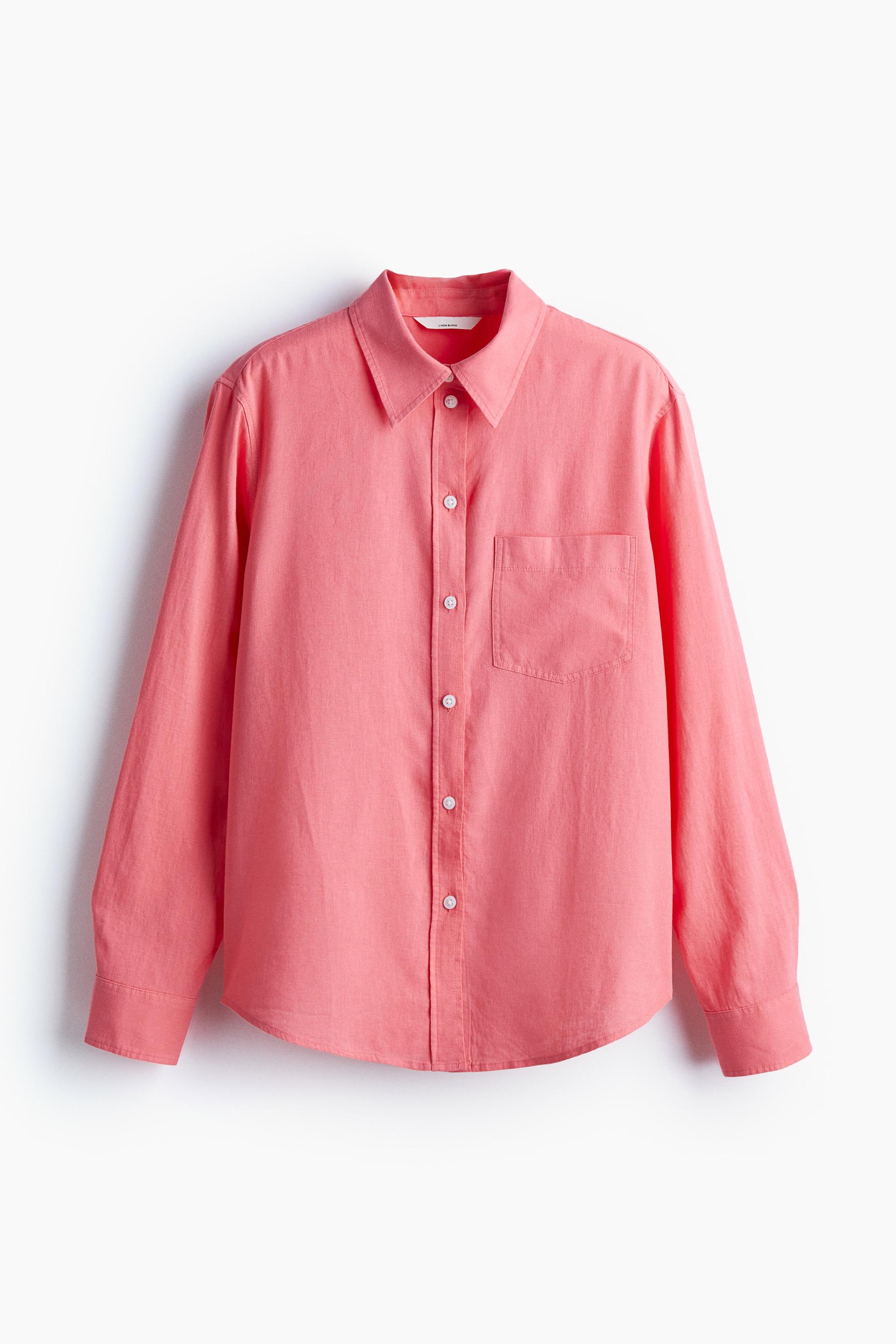 linen-blend shirt