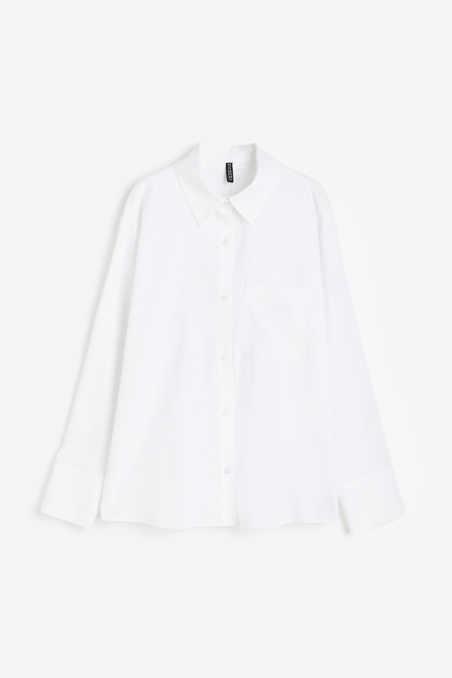 linen-blend shirt