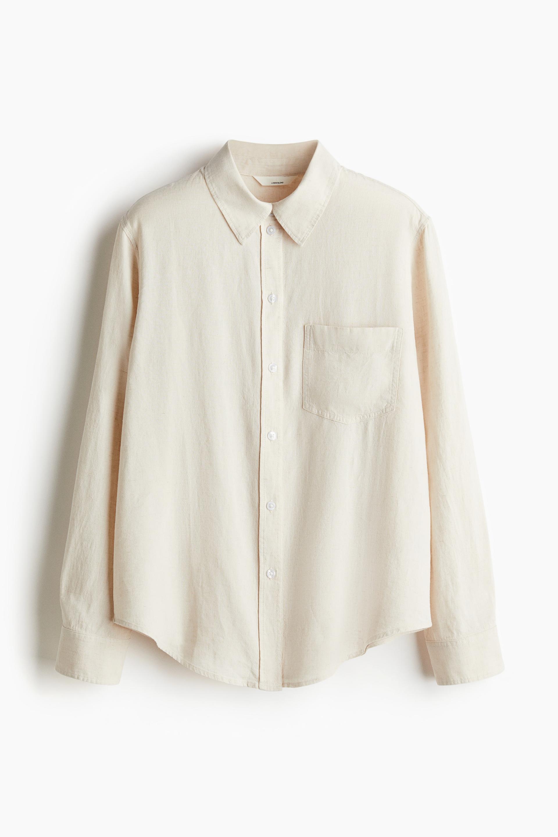 linen-blend shirt
