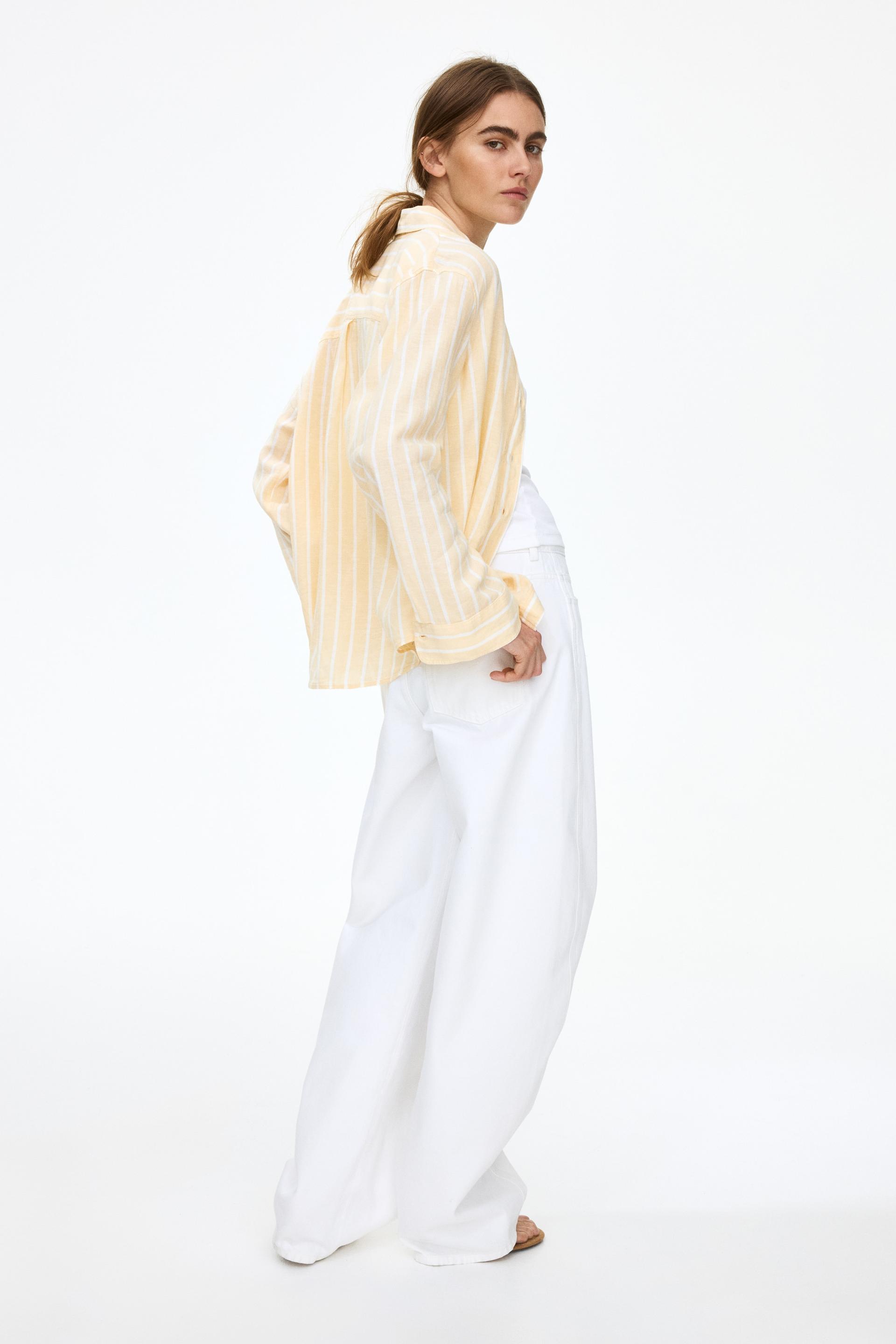 linen-blend shirt