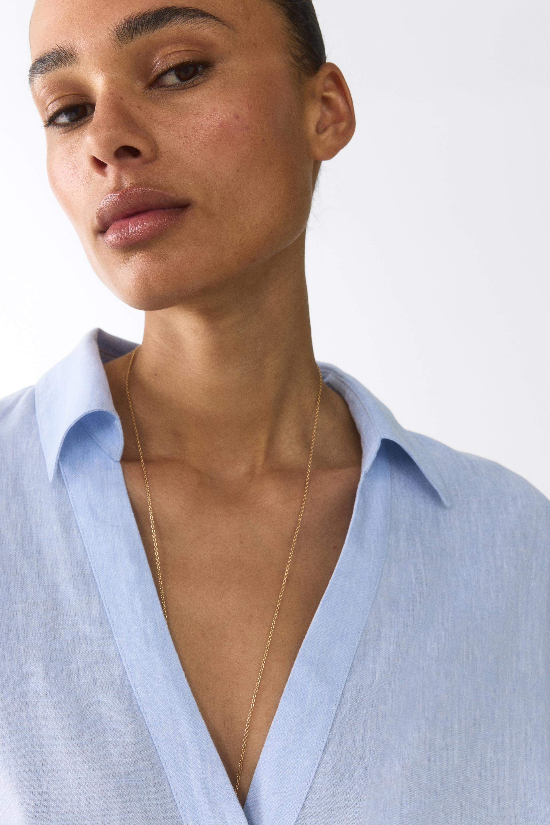 linen-blend shirt