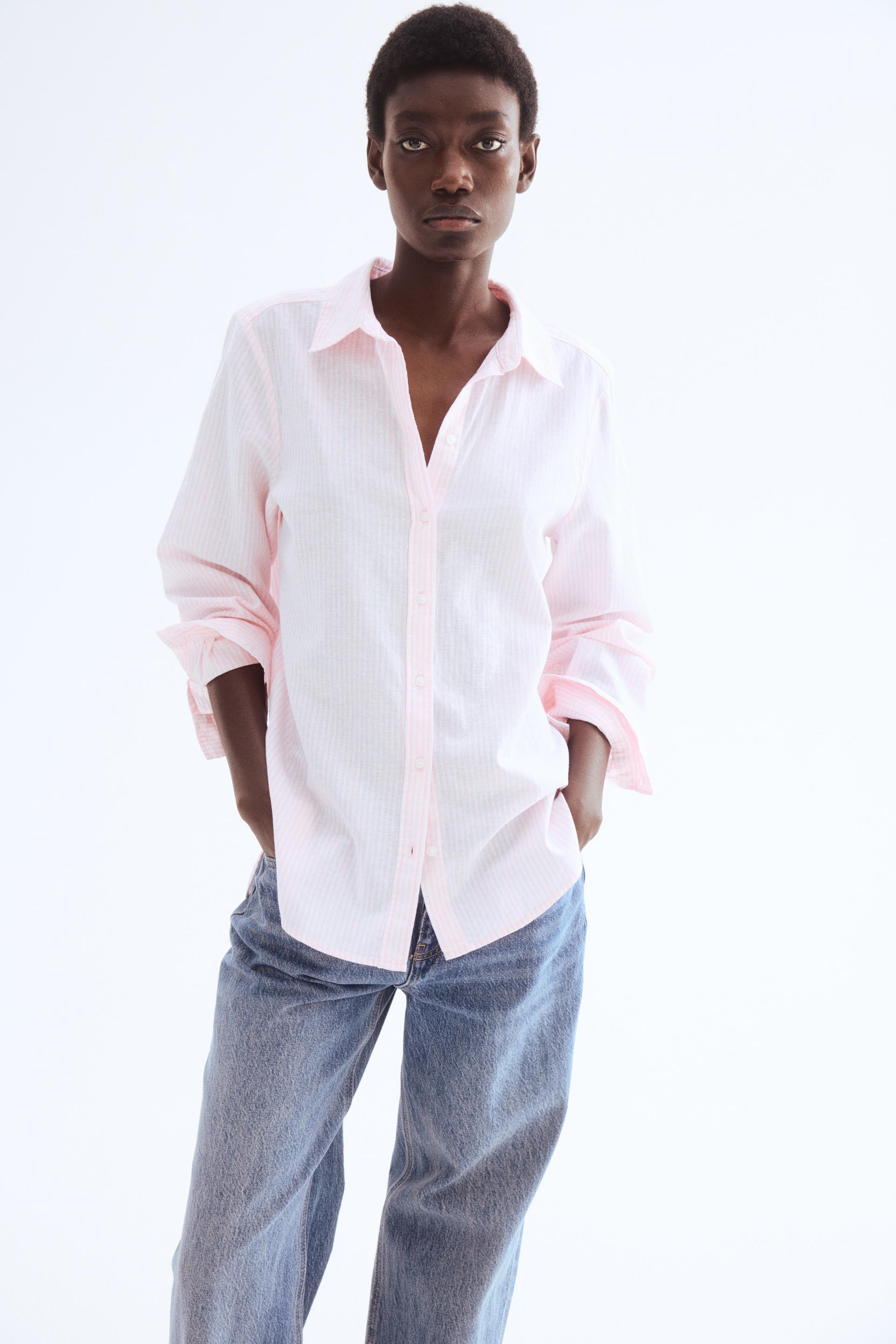 linen-blend shirt