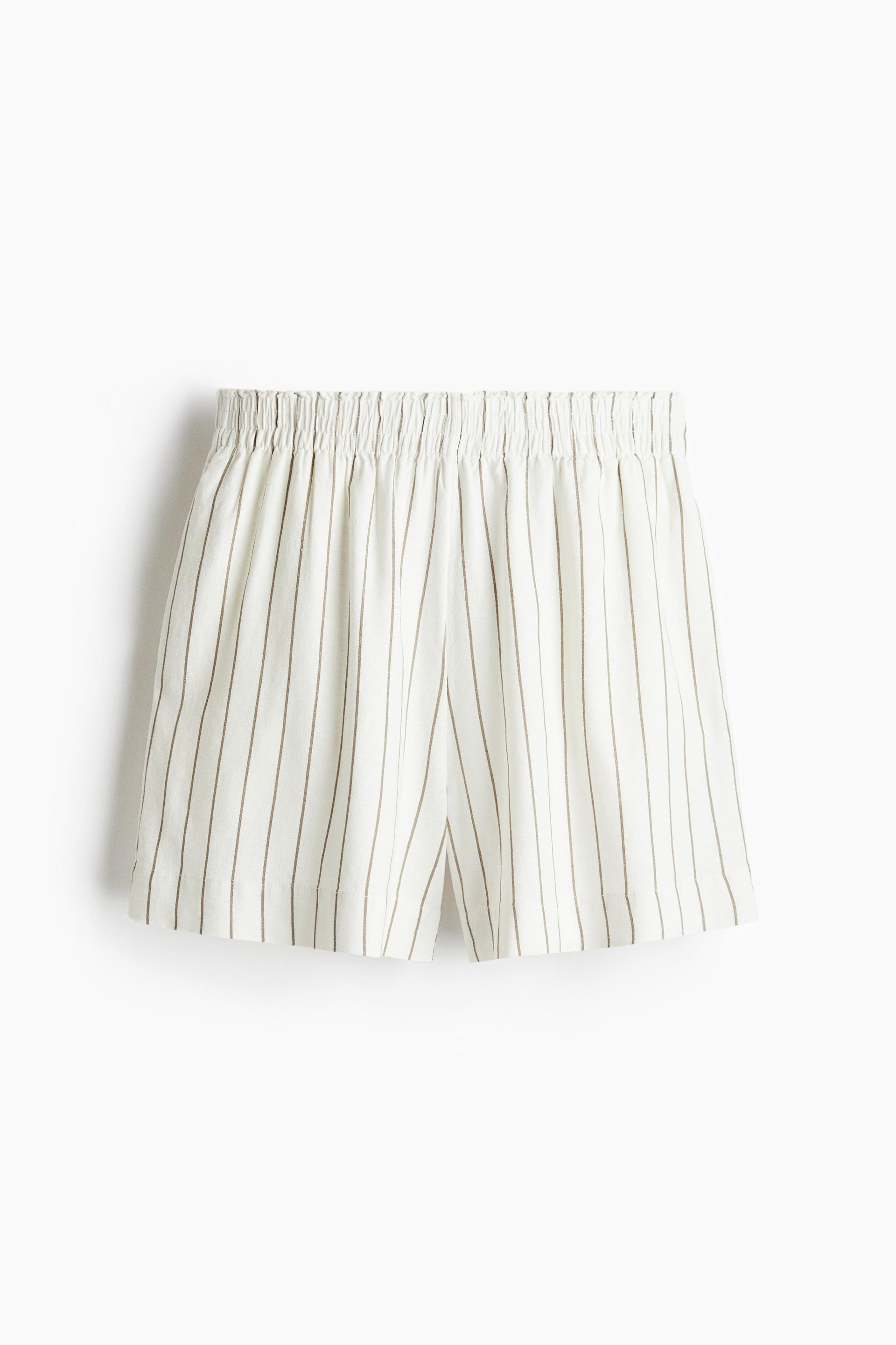linen-blend shorts
