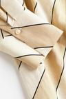 linen-blend wrap dress