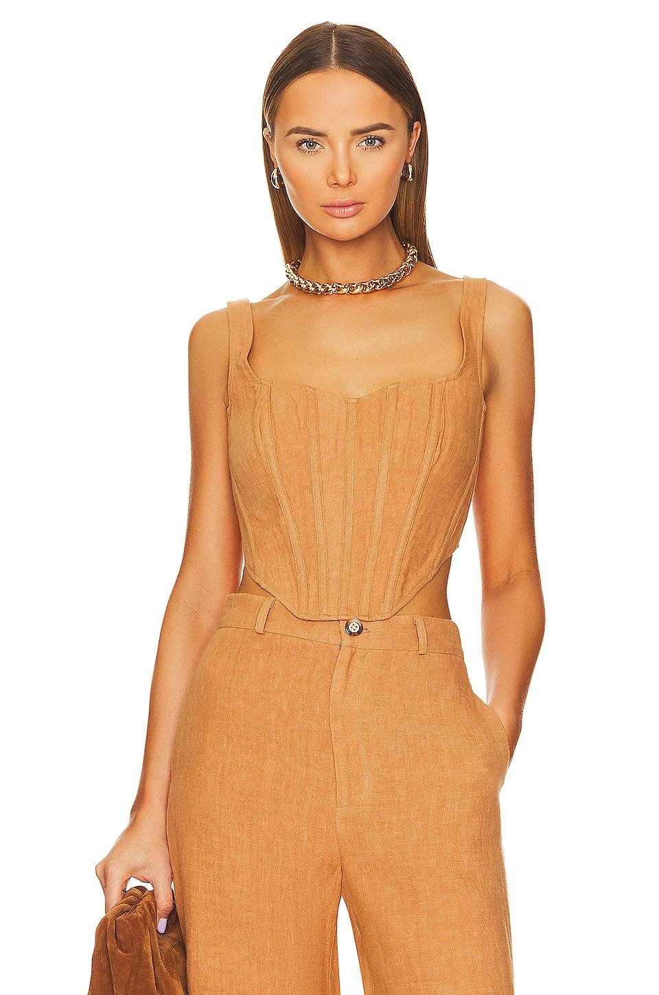 linen corset bustier