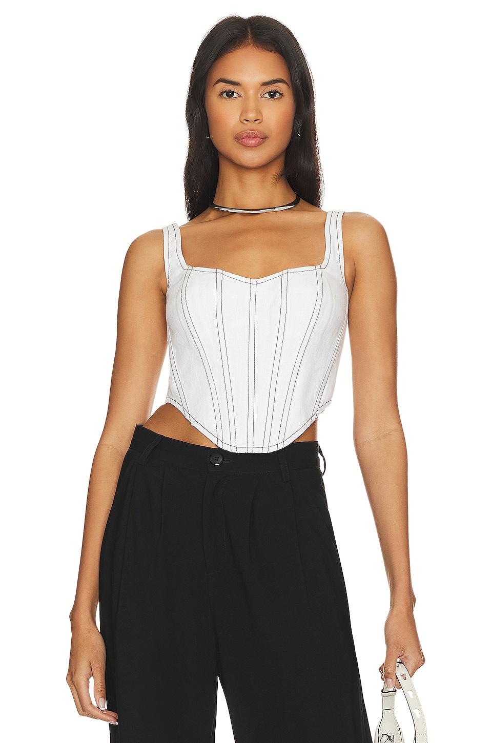 linen corset bustier