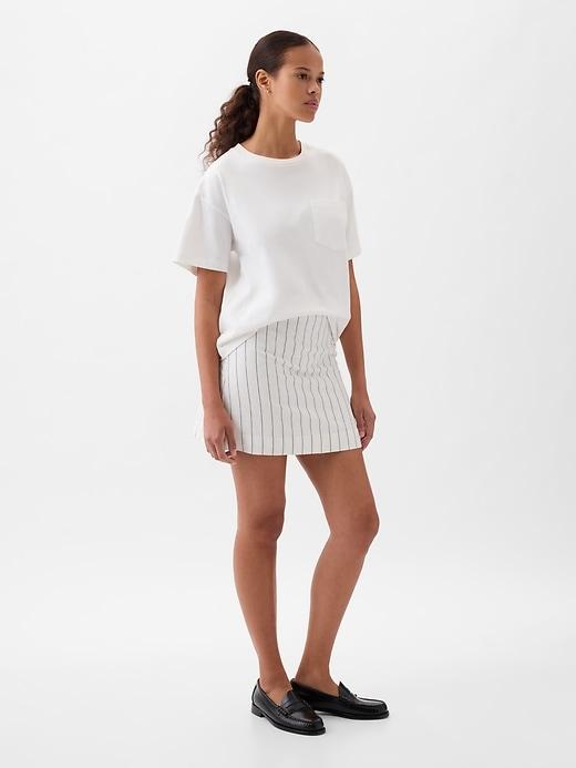 linen-cotton mini skirt