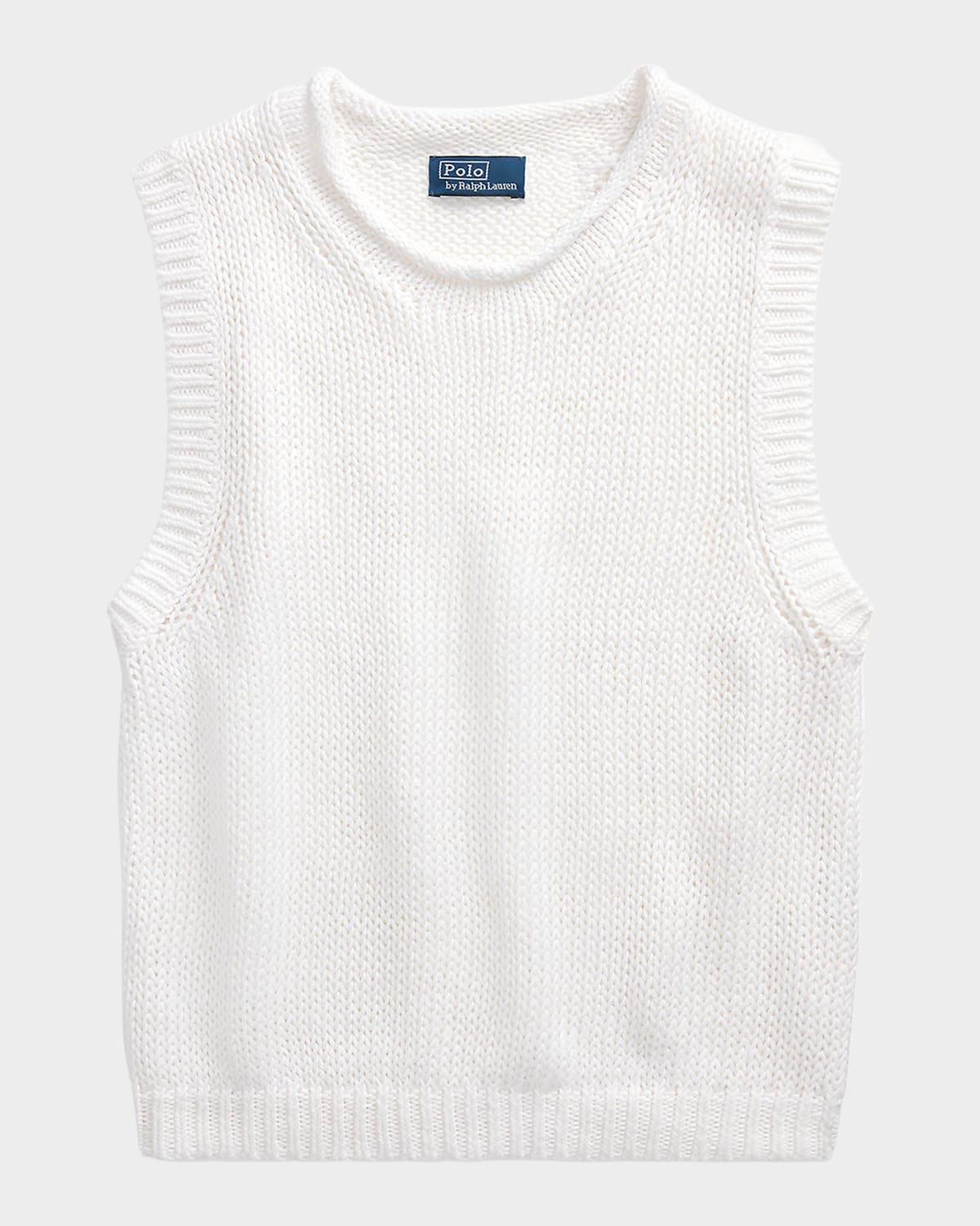 linen-cotton sleeveless sweater tank