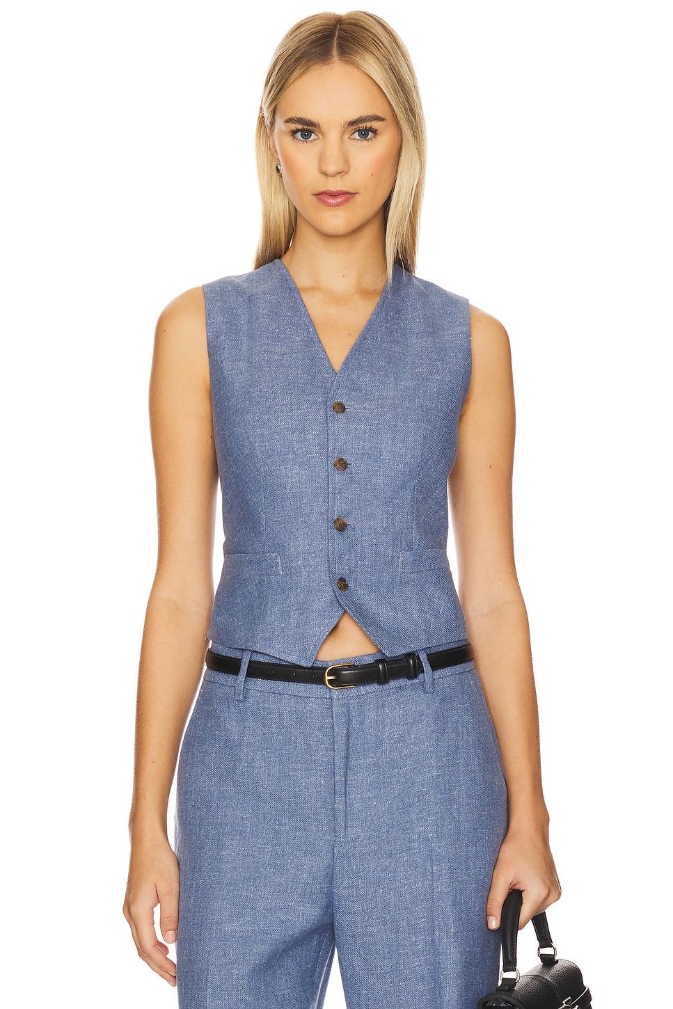linen cotton twill vest