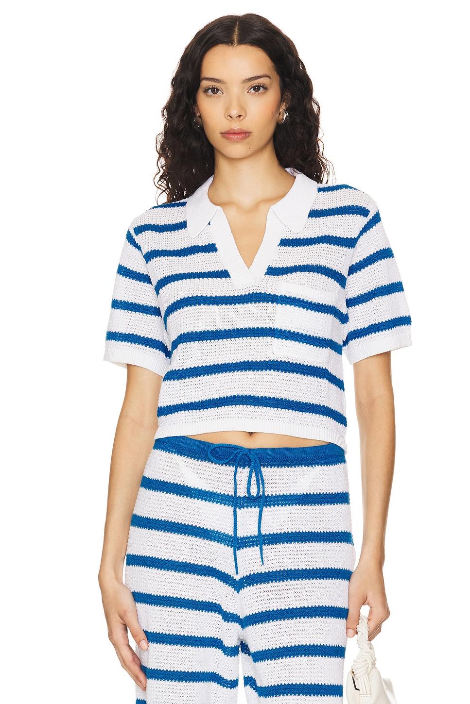 linen cropped polo