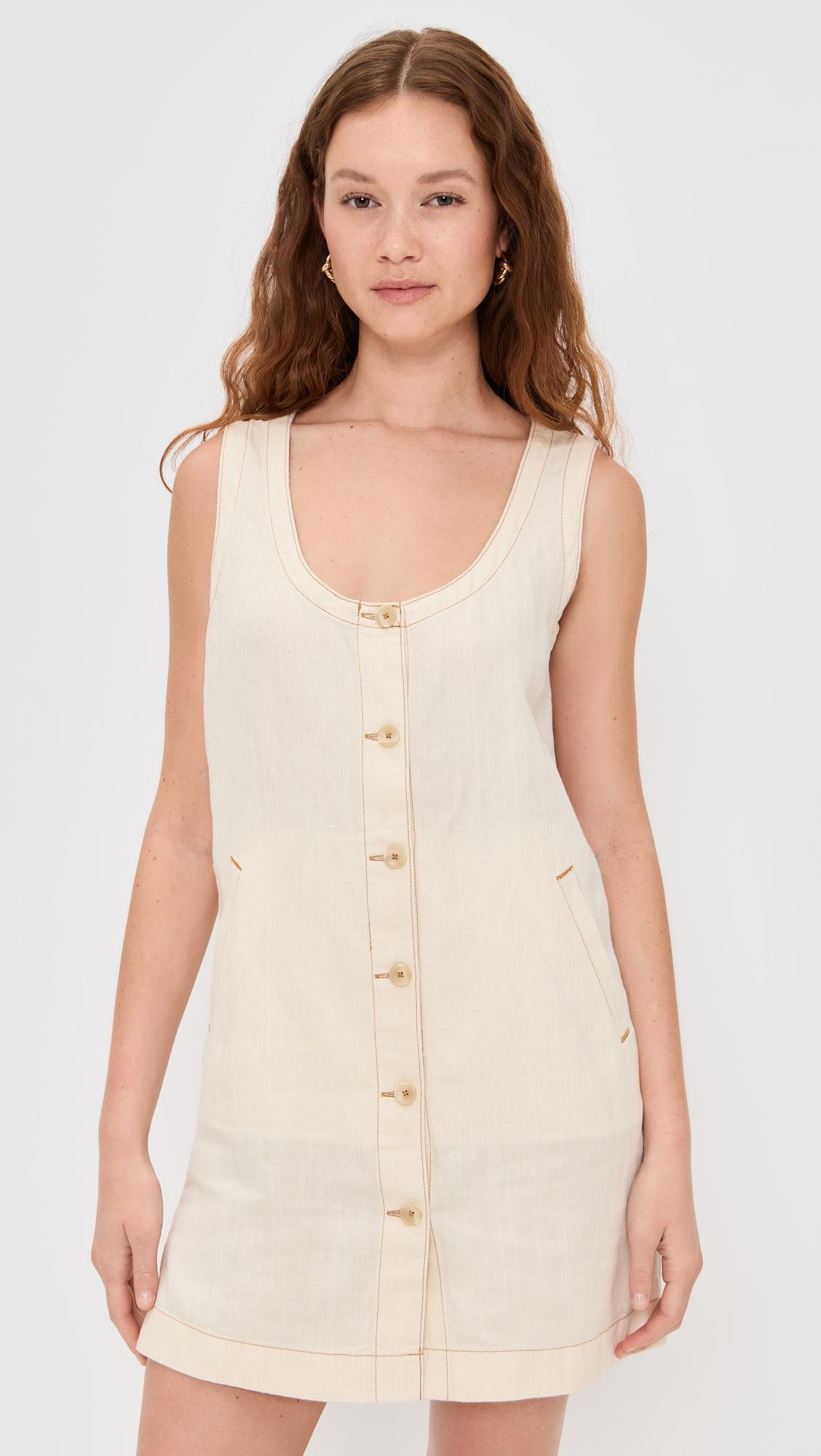 linen denim malibu dress