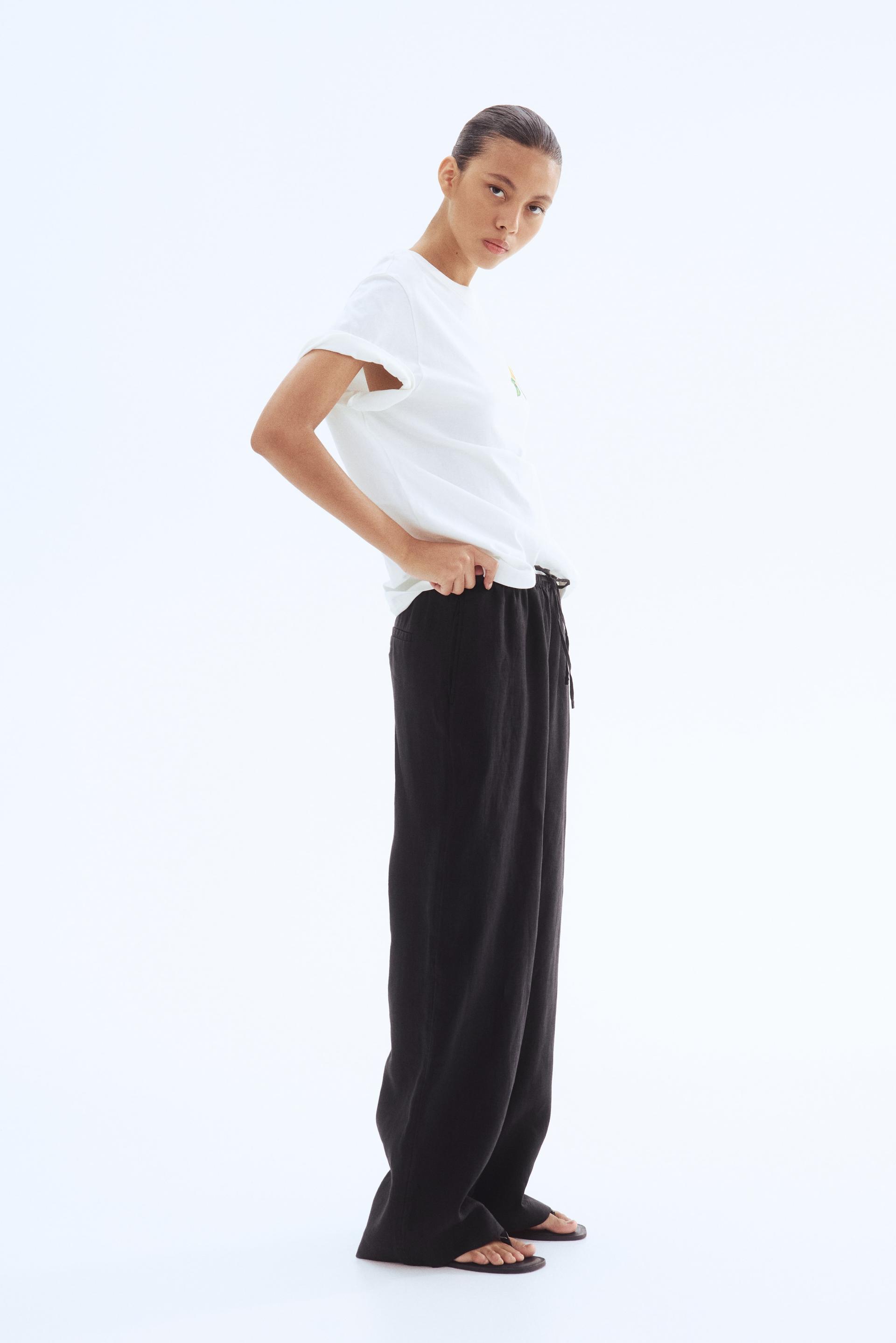 linen drawstring pants