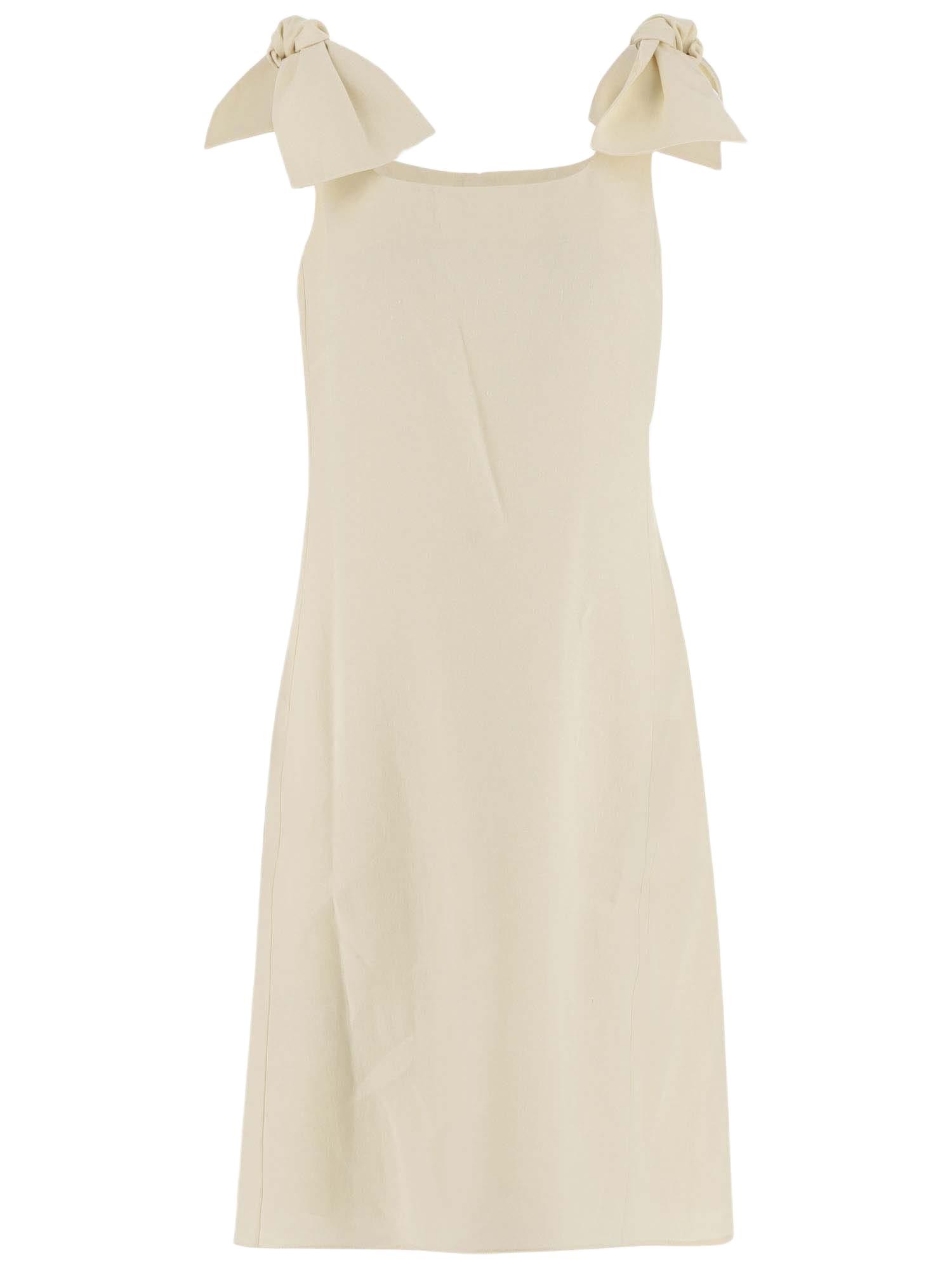 linen dress with bows