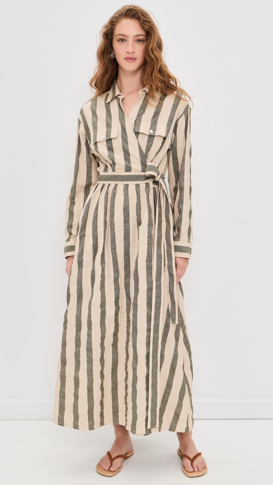 linen julia wrap dress