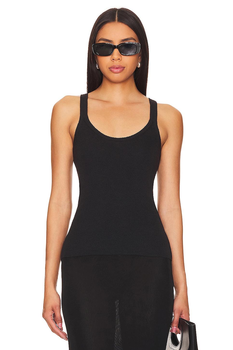 linen knit strappy tank