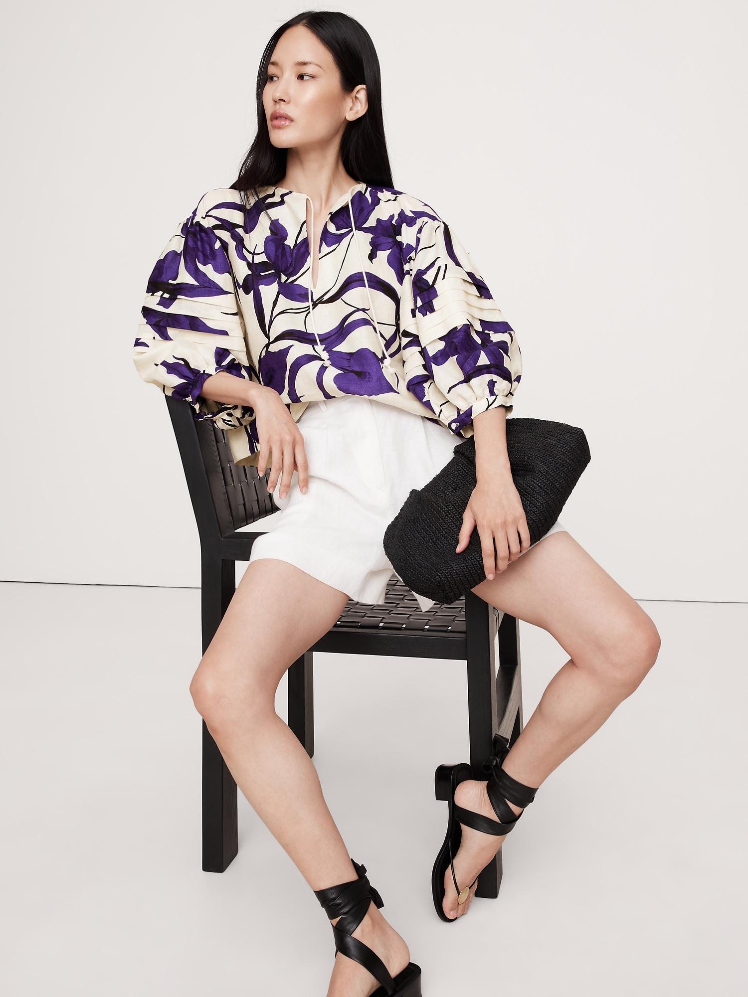 linen peasant blouse