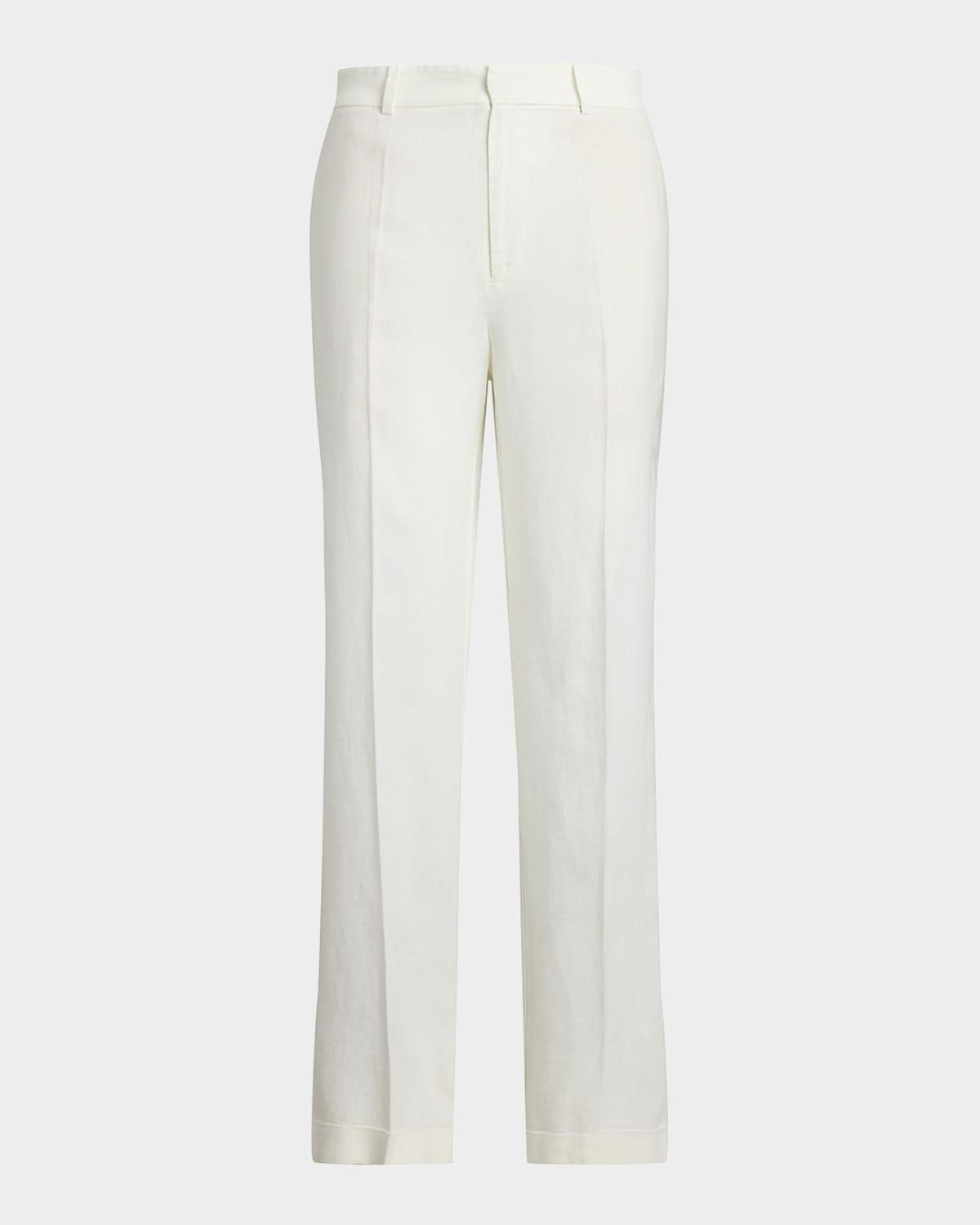 linen relaxed straight pants
