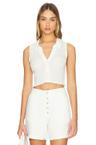 linen rib polo tank