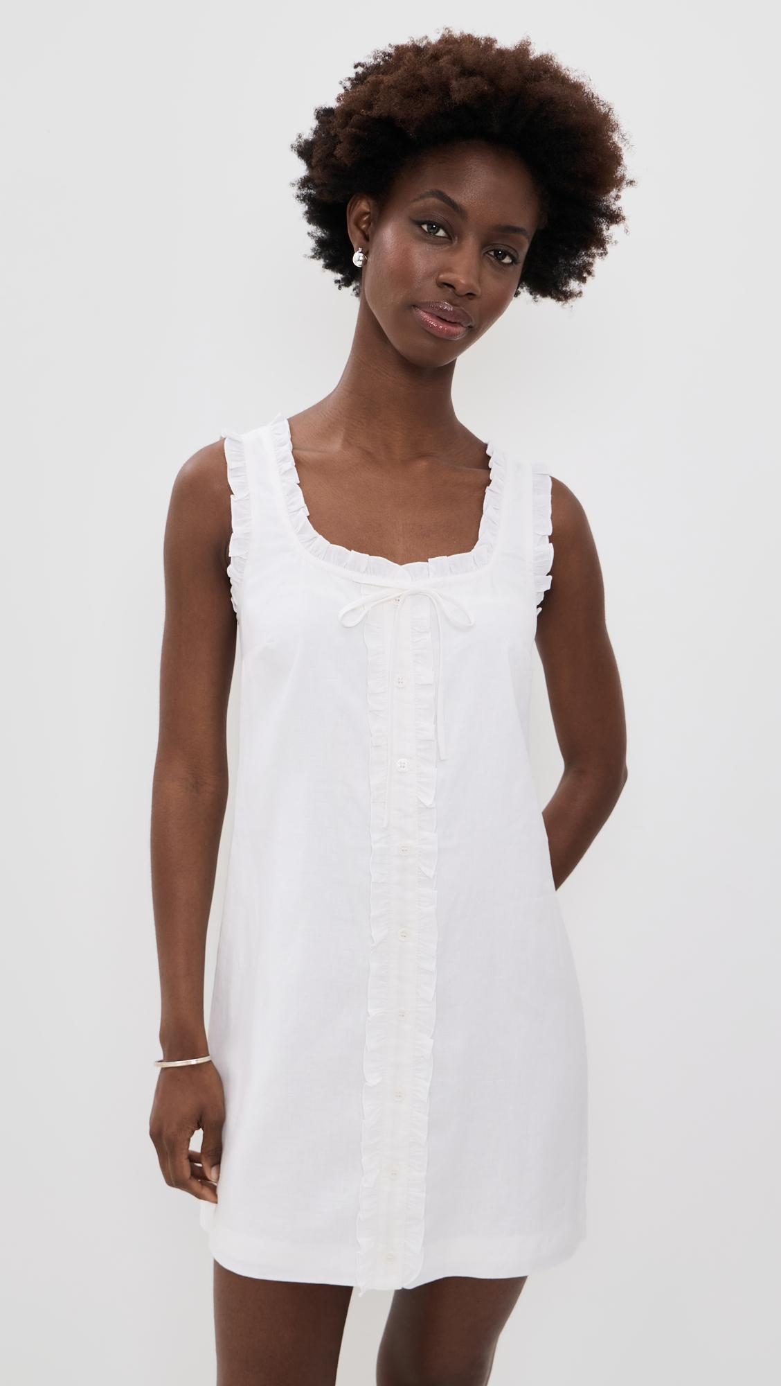 linen ruffle dress