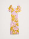linen sweetheart long midi dress
