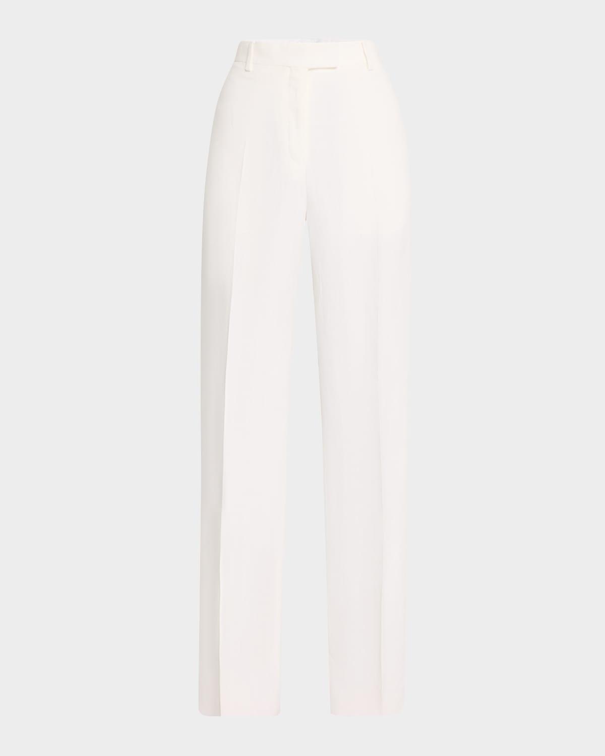 linen toile straight-leg pants