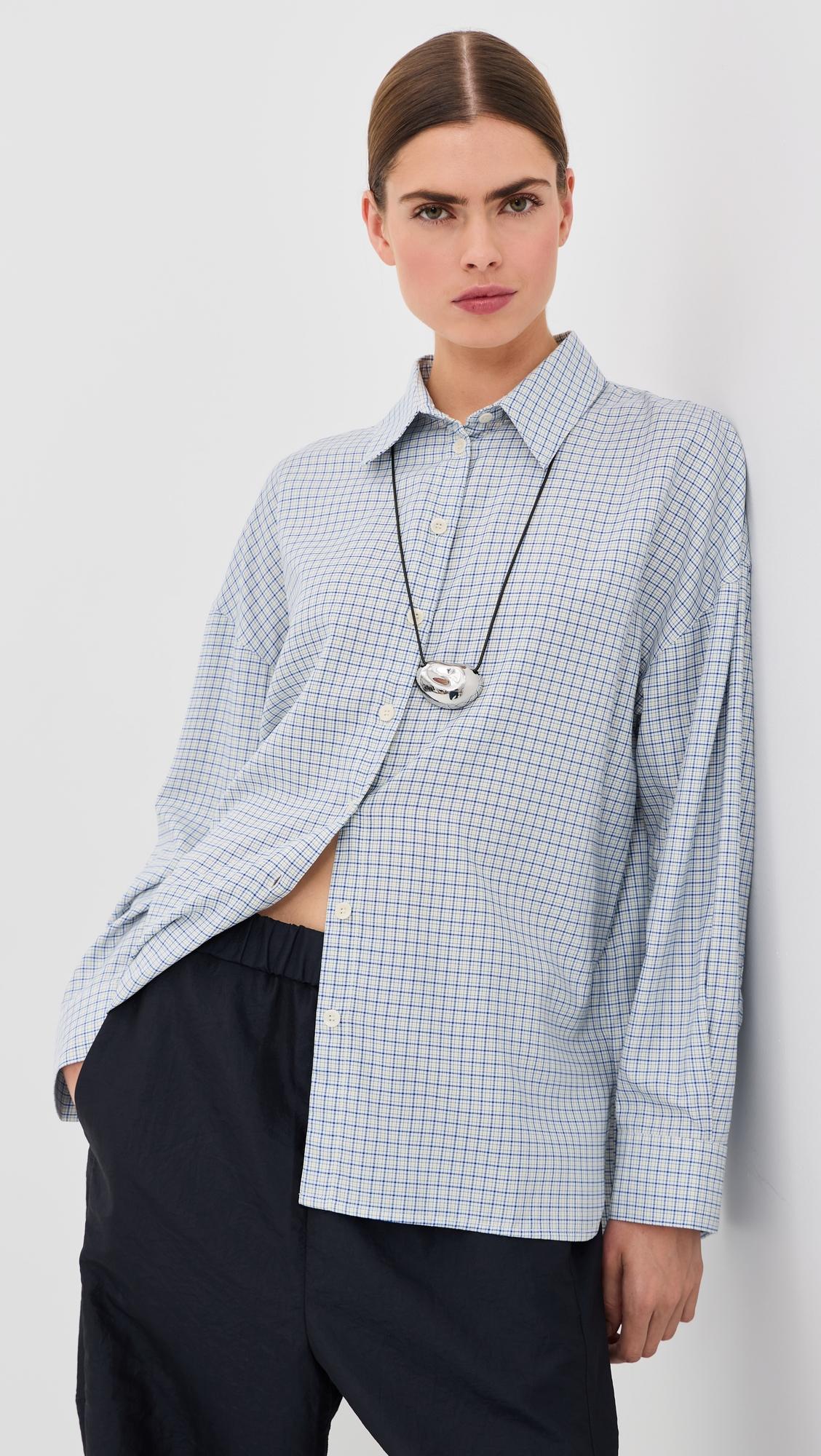 linus check oversized shirt