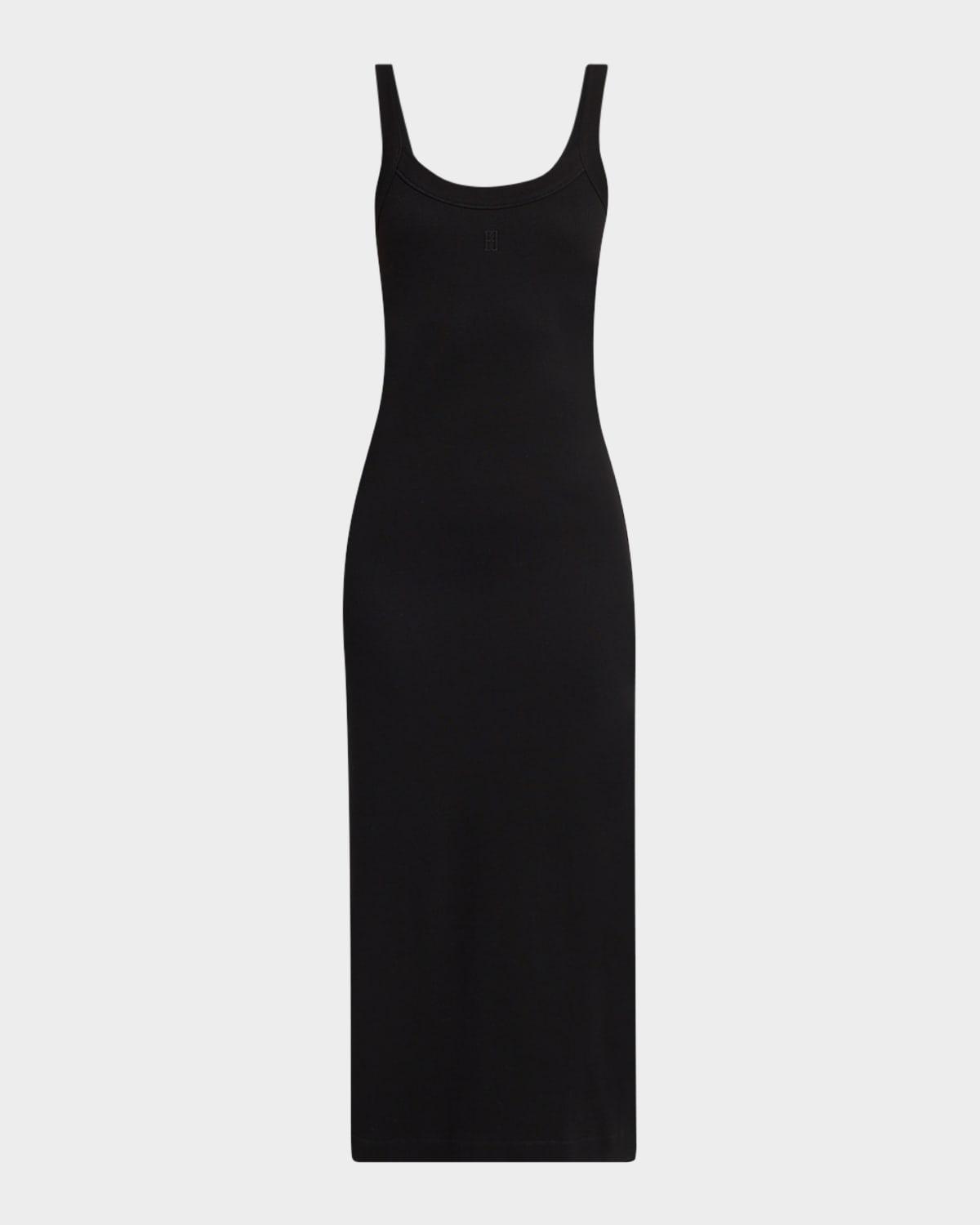 lio ribbed scoop-neck midi dress