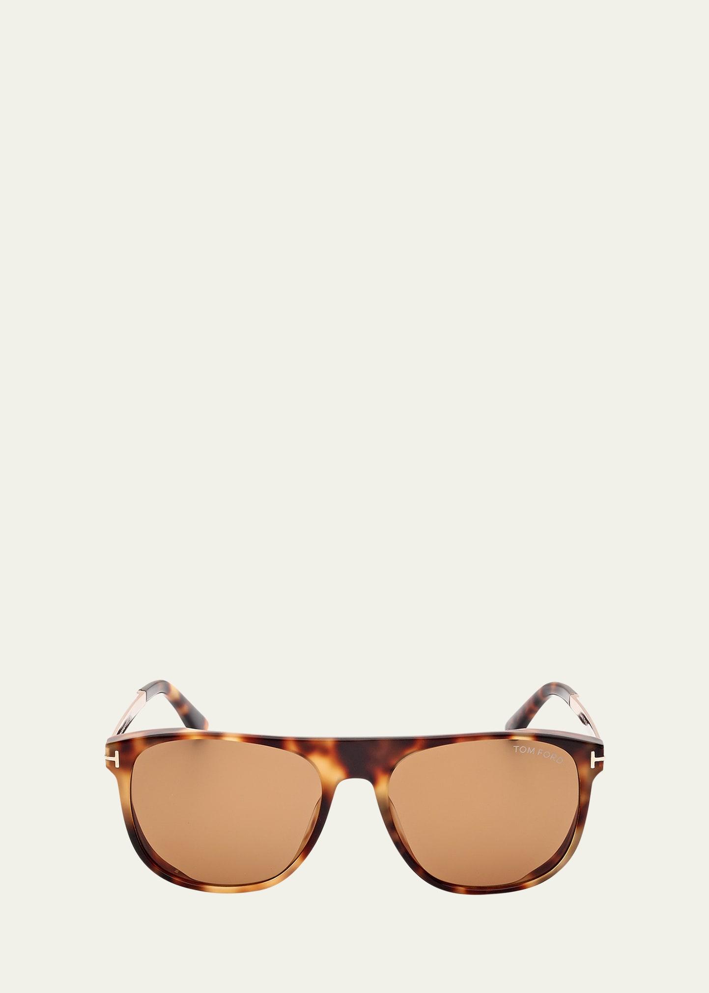 lionel acetate & metal square sunglasses