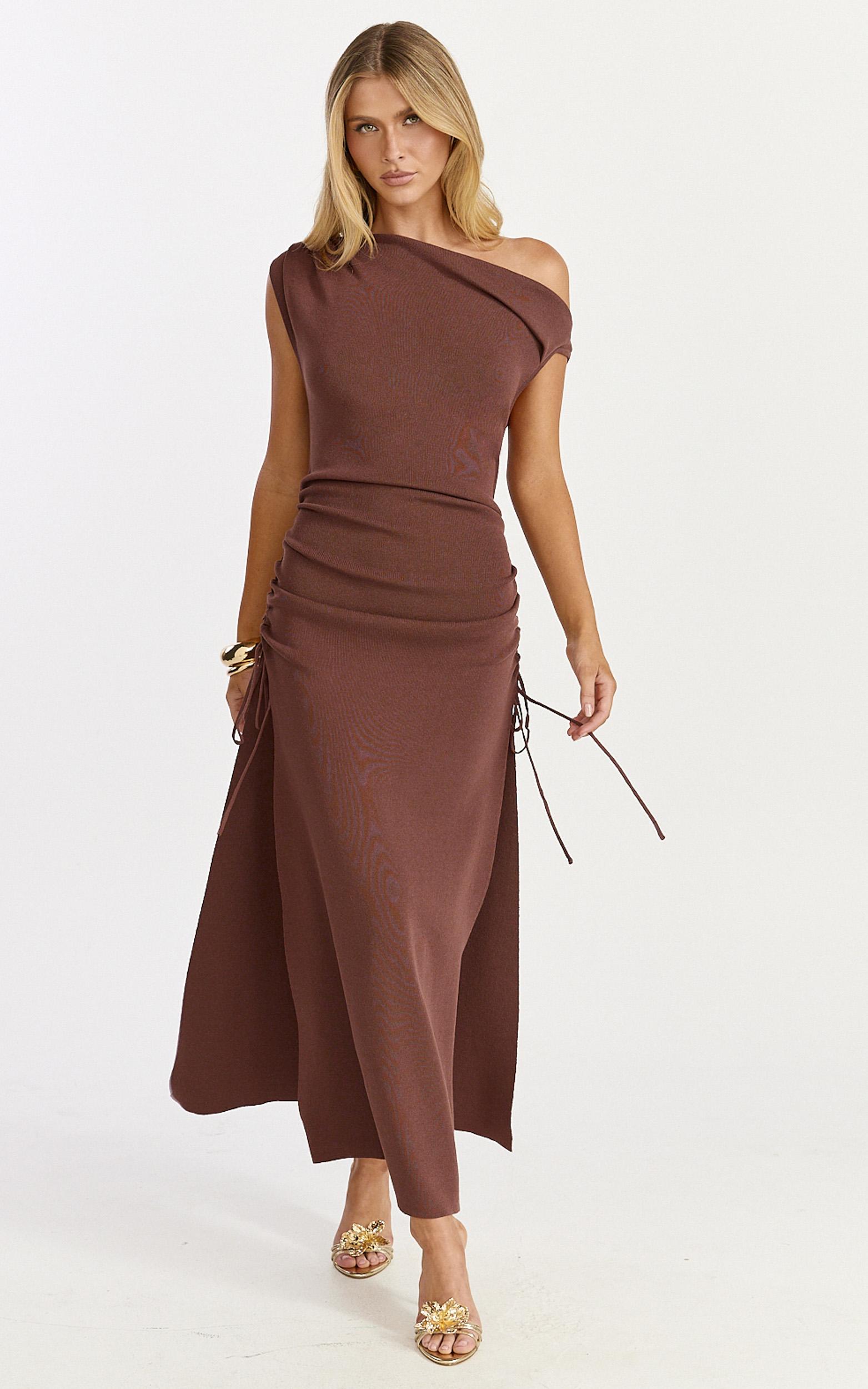 lioness - original sin dress in chocolate