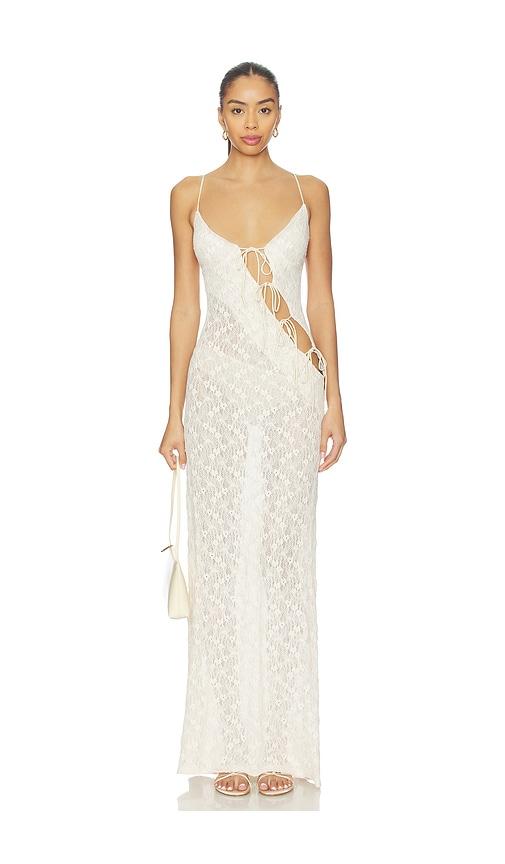 lioness about a girl maxi dress in cream.